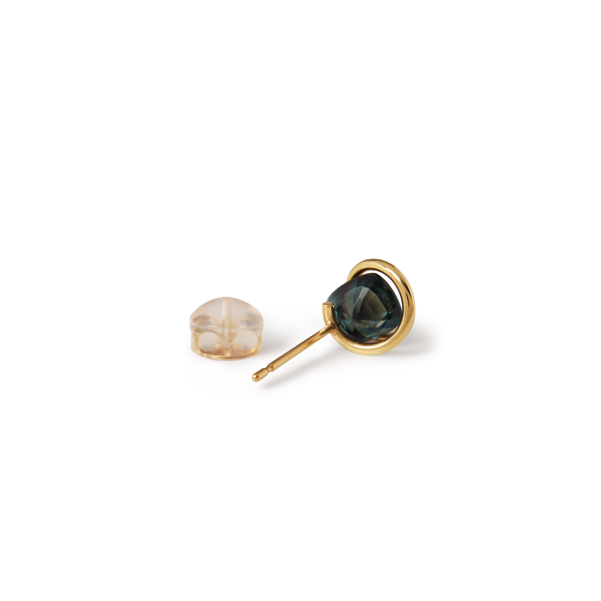 Circle / Pierced Earrings <br> Sapphire