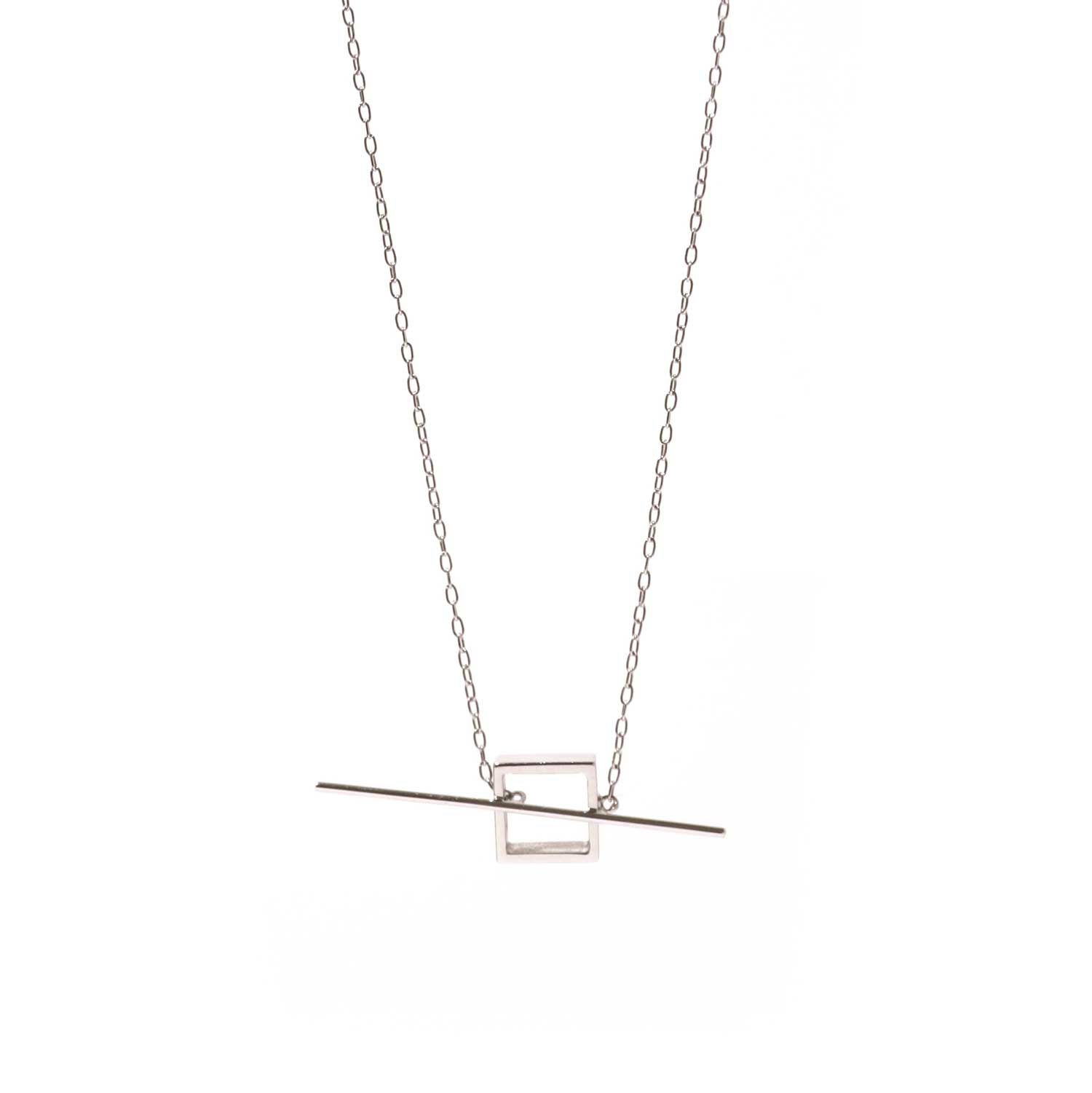 Cube / Necklace <br> Silver