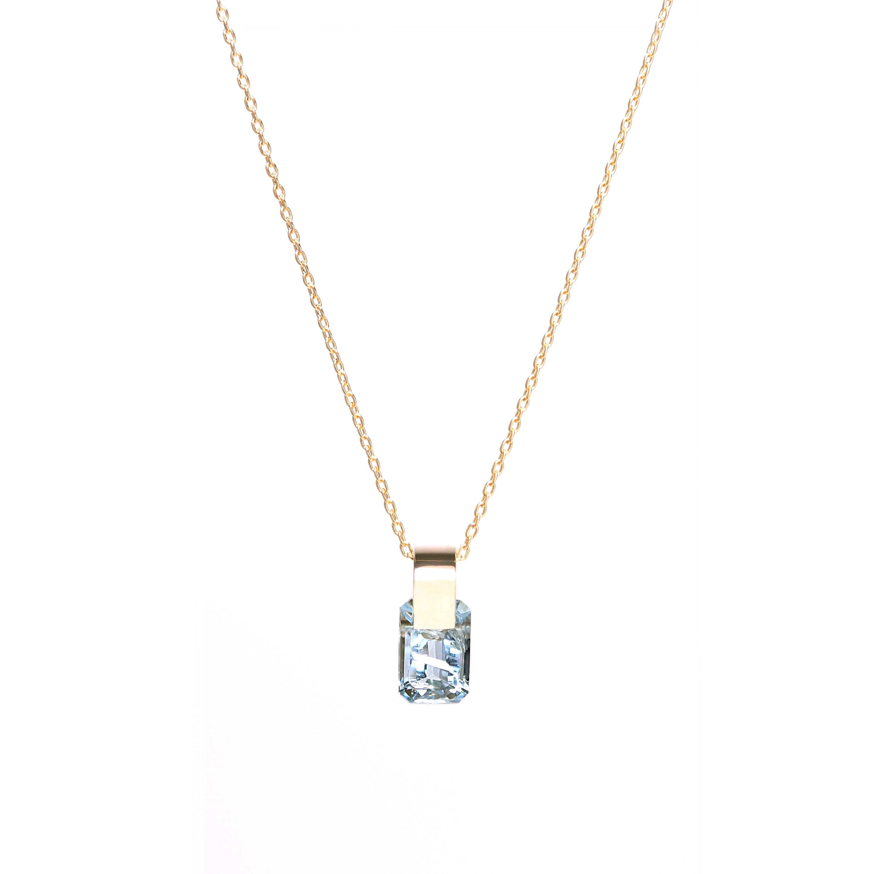 Ruffle / Necklace <br> Aquamarine