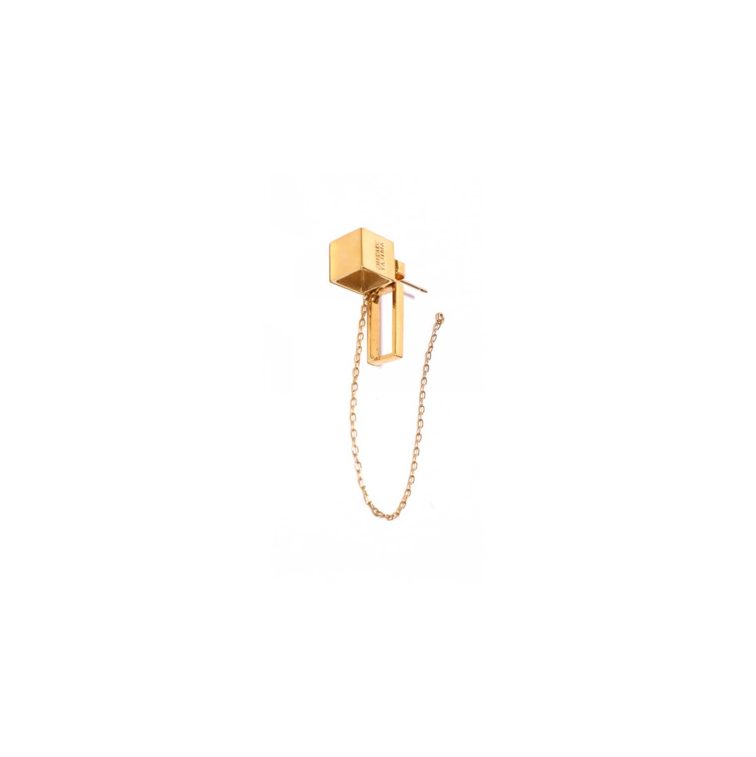 Cube chain / Pierced Earring