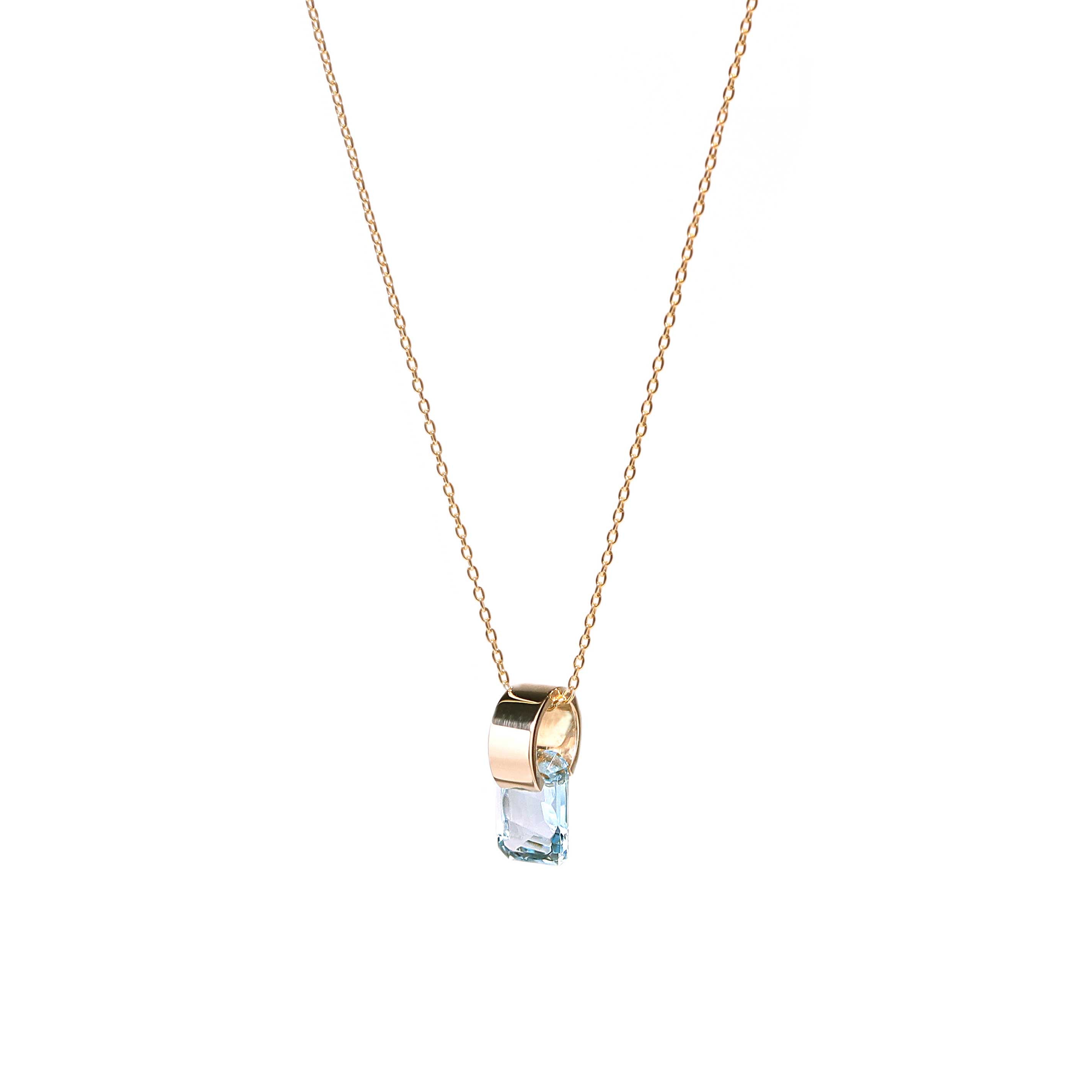 Ruffle / Necklace <br> Aquamarine