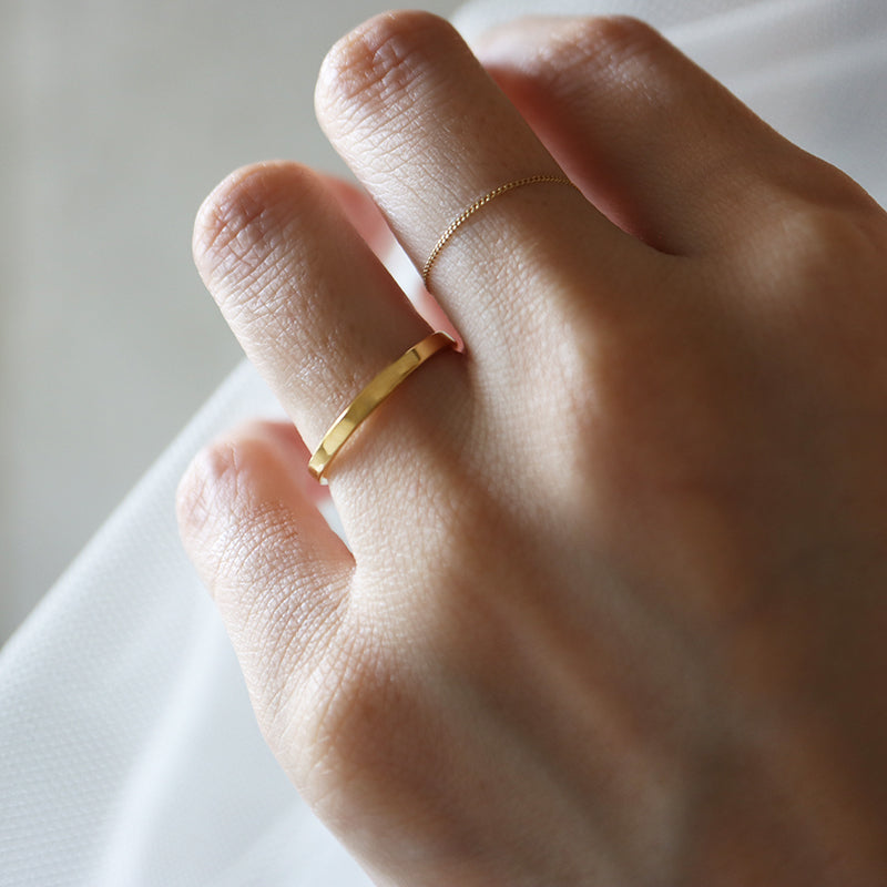 Rectangle Ring / 2.0 <br>K18YG <br> matte