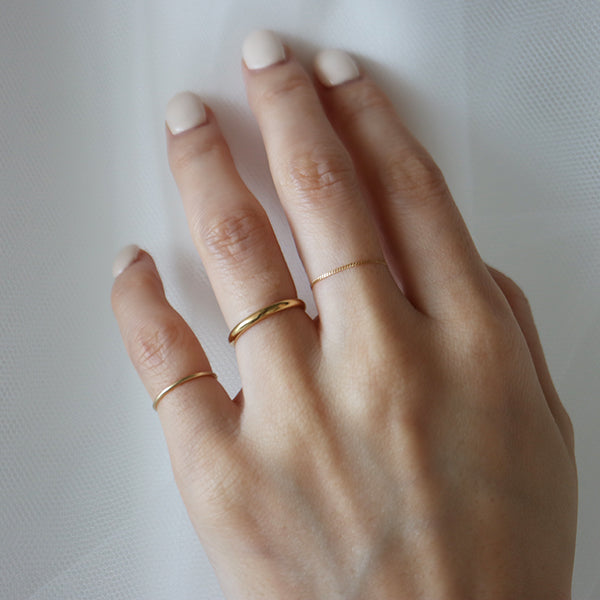 Dome Ring / 2.0 <br> K18YG <br> matte