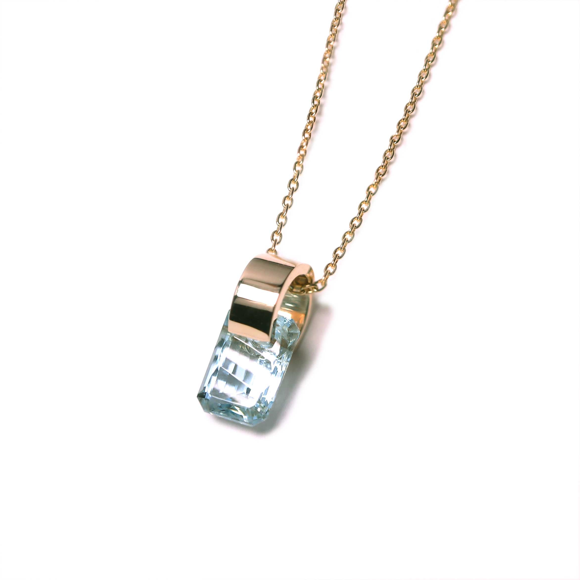 Ruffle / Necklace <br> Aquamarine