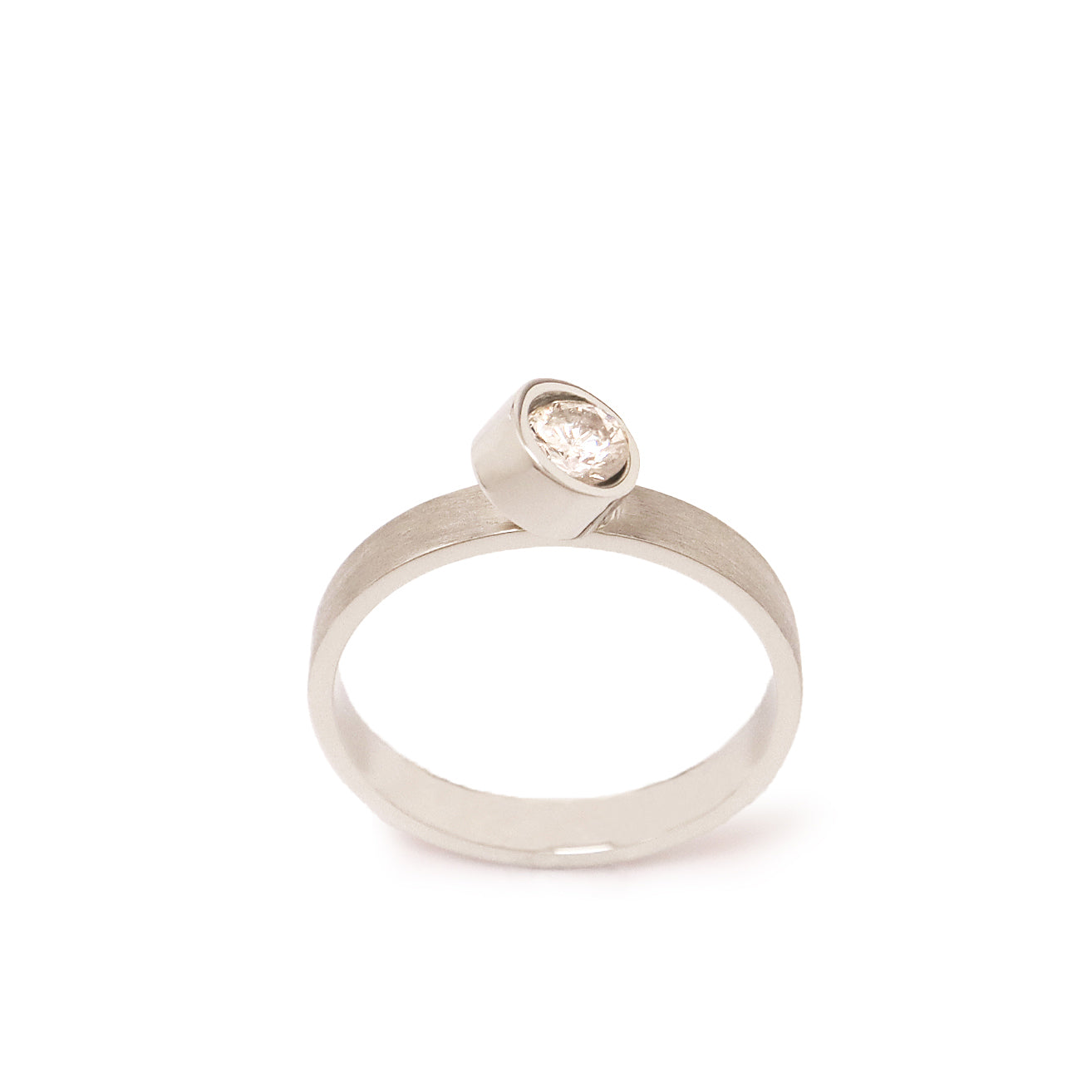 Protrude Ring (Pt) /<br> Diamond