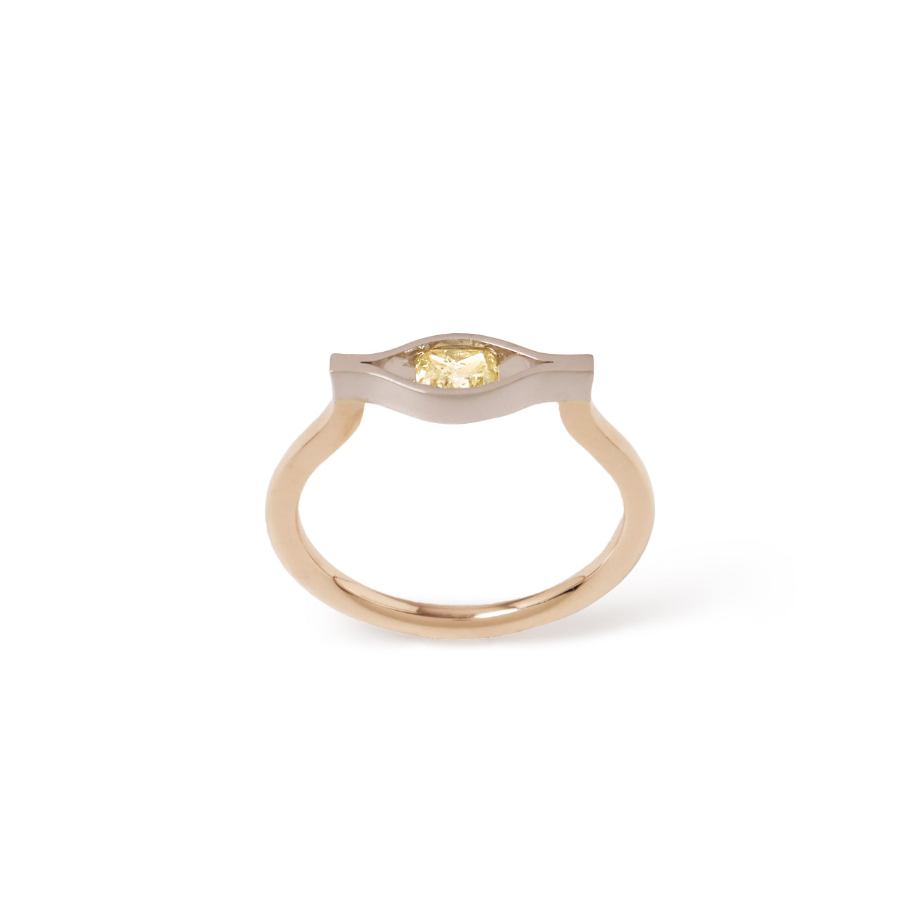 Honeycomb (K10/Pt) / Ring<br> Yellow diamond