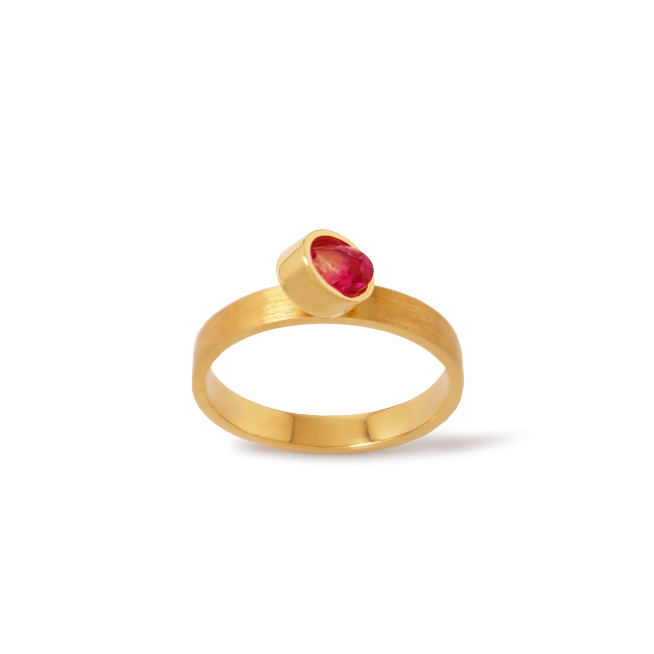 Protrude (K18) / Ring<br> Pink sapphire