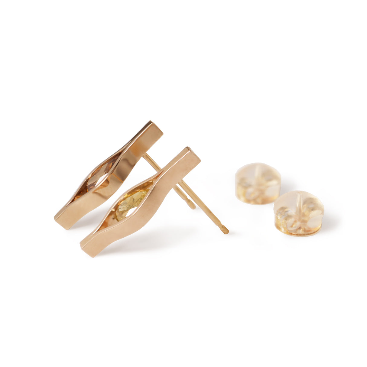Honeycomb(K10) / Pierced Earrings <br> diamond