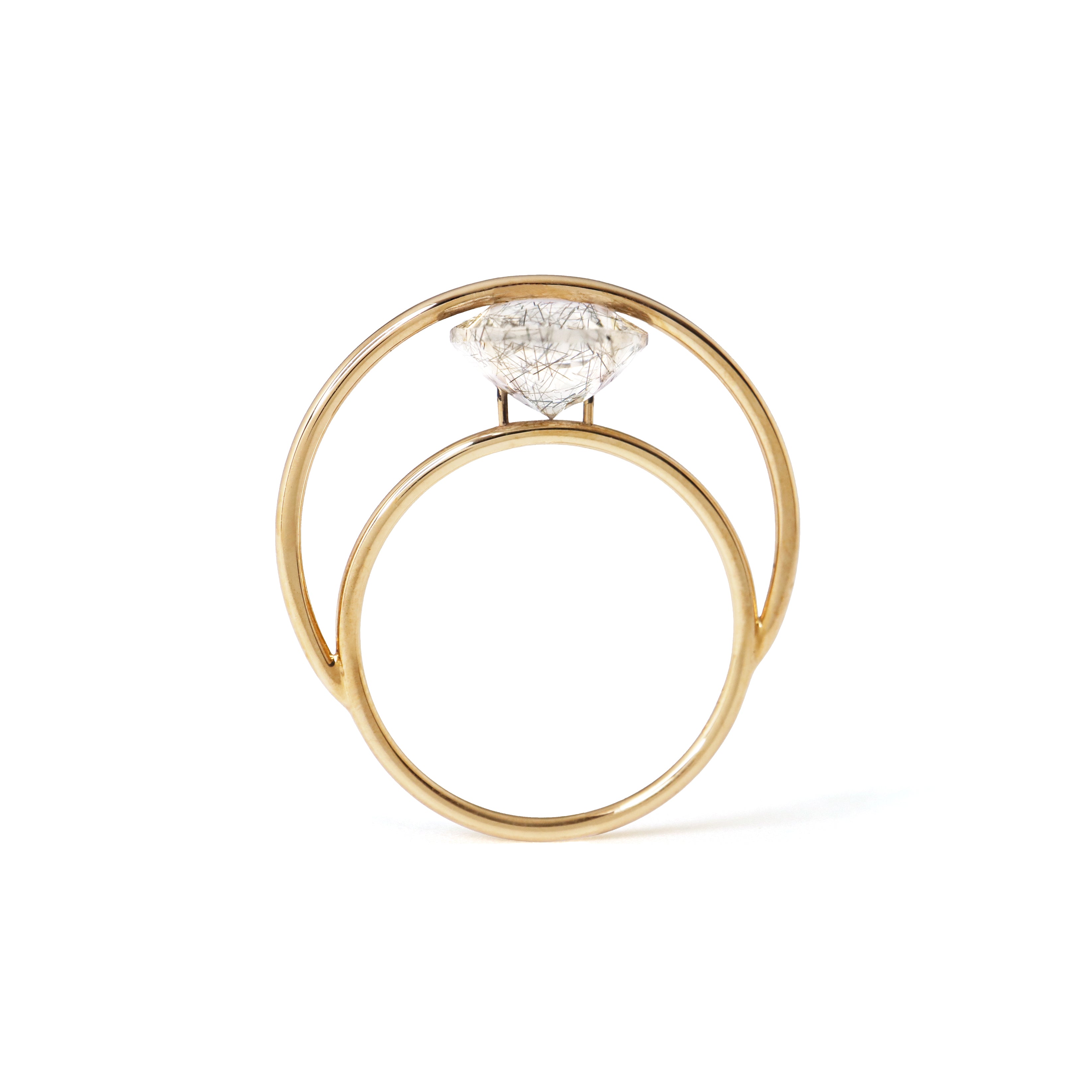 Luna / Ring <br> Tourmaline quartz