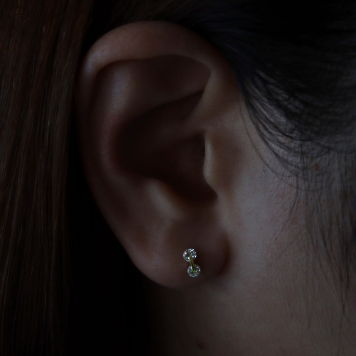 Graham2 / Pierced Earrings <br> Platinum