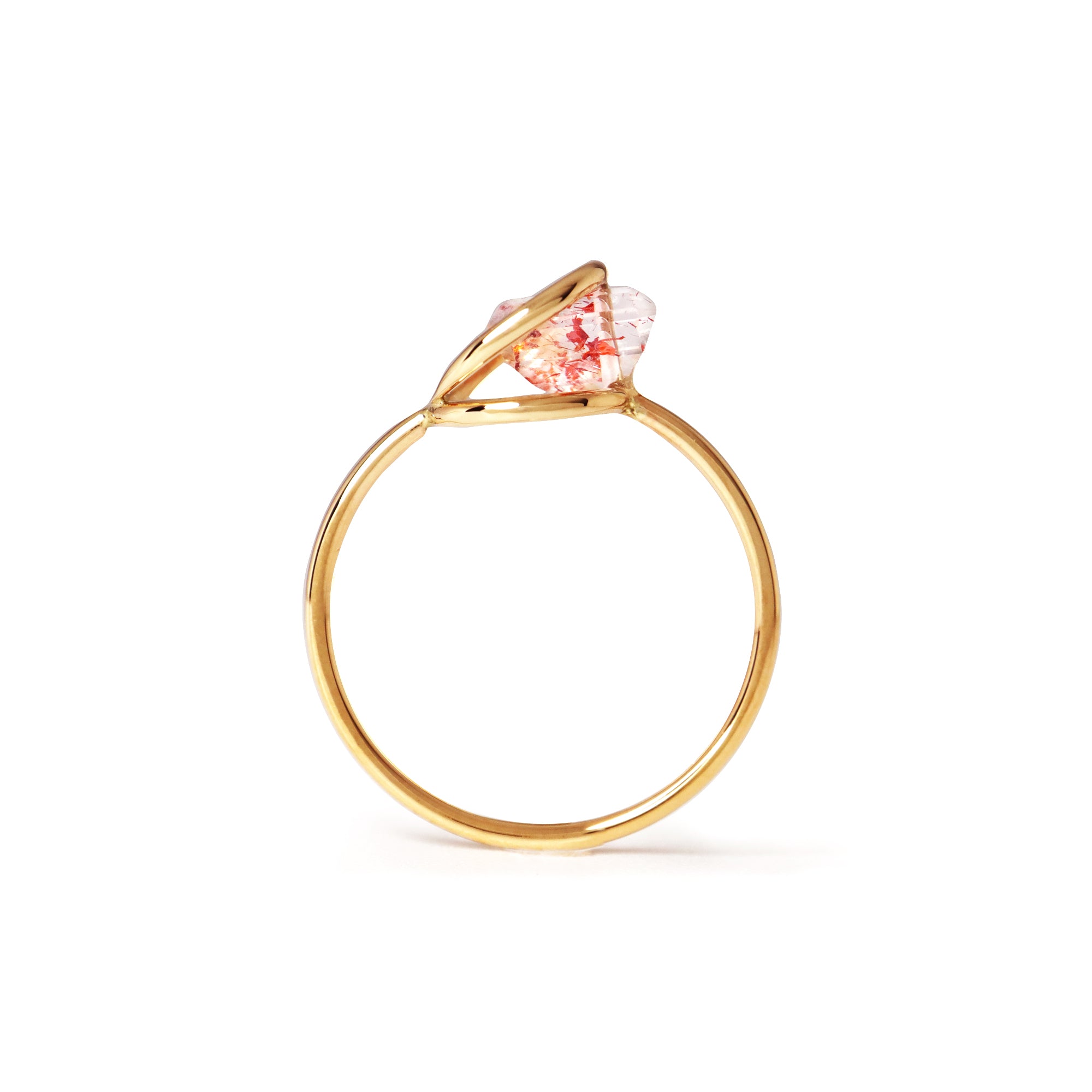 Circle / Ring <br> Lepidocrocite in quartz