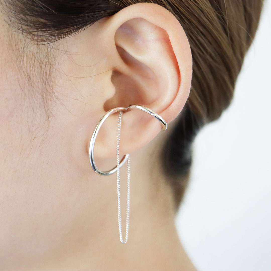Fold / Ear cuff <br> Silver Circle