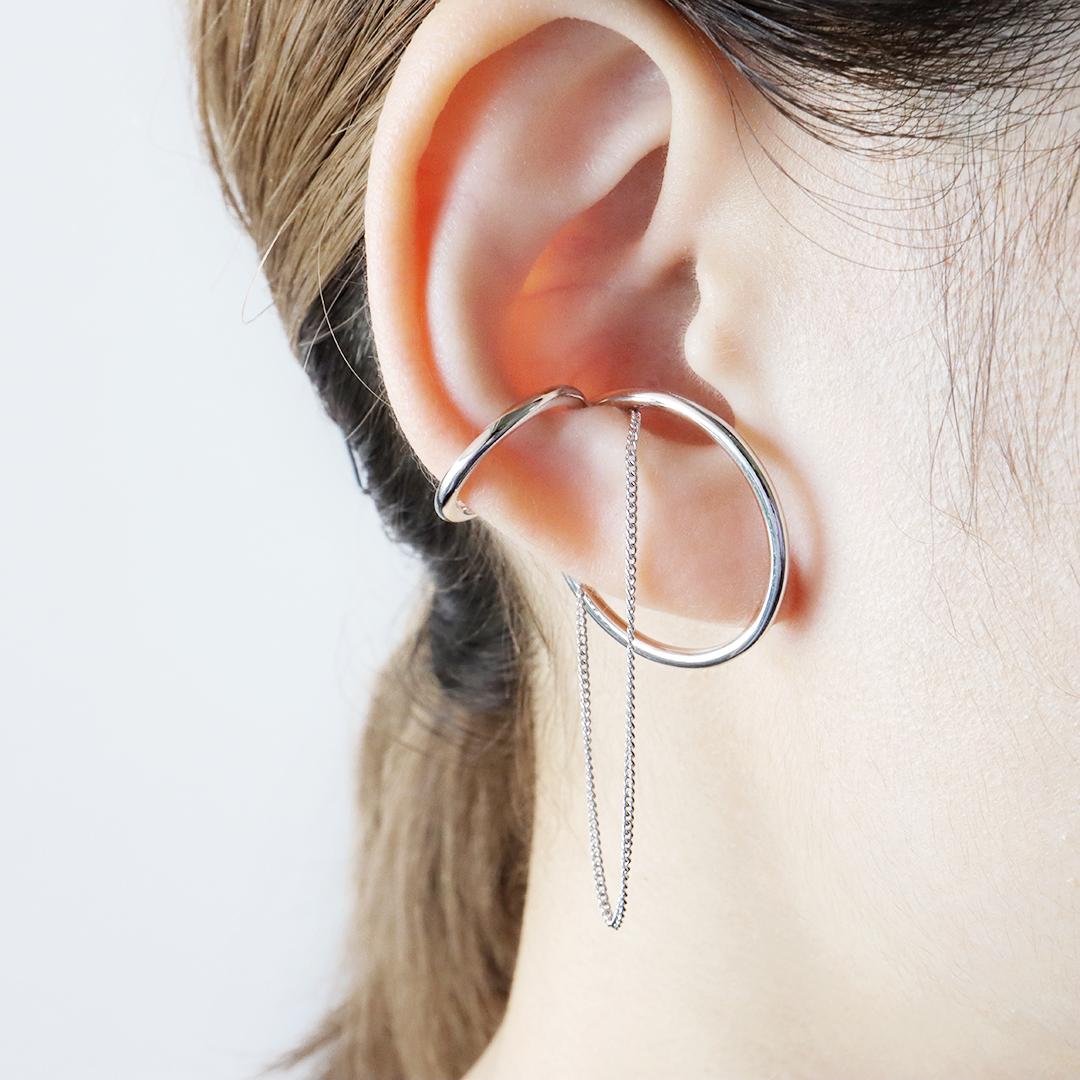 Fold / Ear cuff <br> Silver Circle