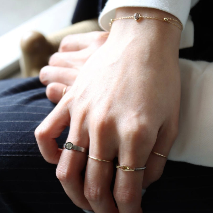 Protrude Ring (Pt) /<br> Diamond