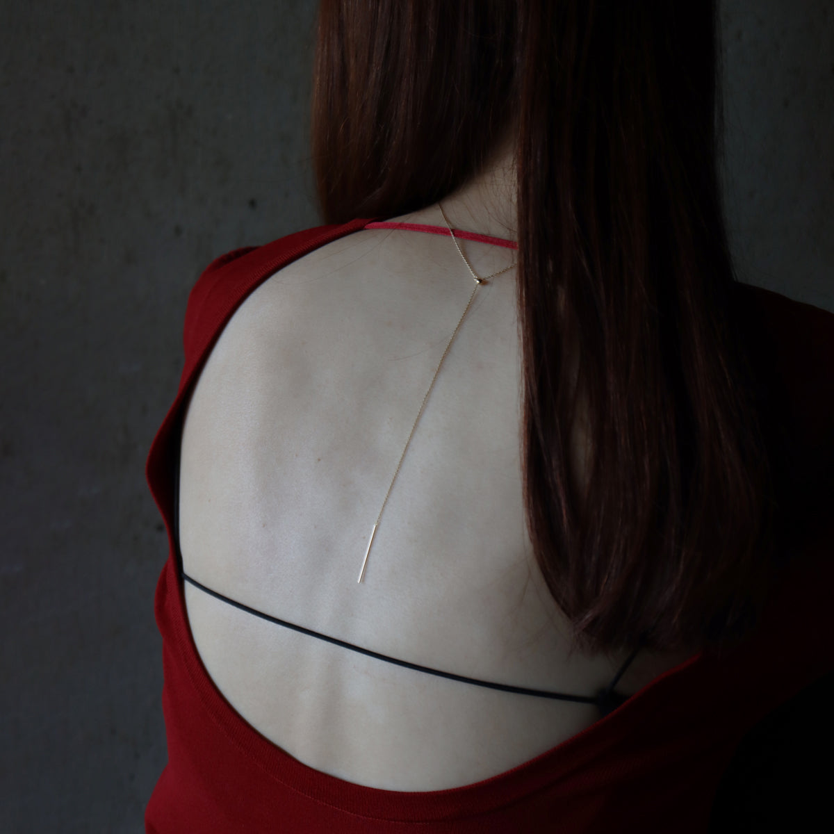 Line chain / Necklace <br> K18