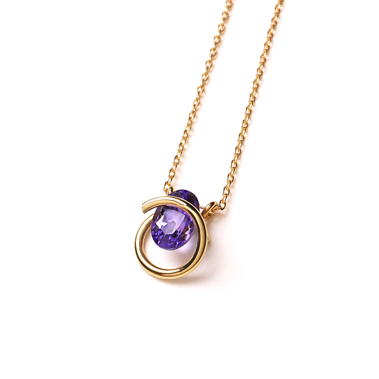 Circle (K18) / Necklace <br> Tanzanite