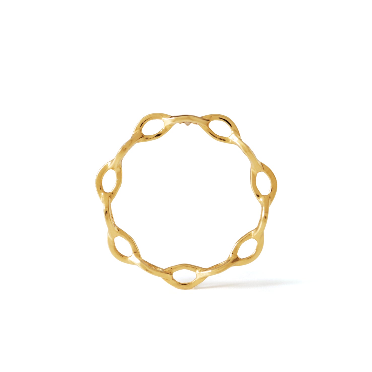 Mobius Ring <br> K18YG / One Diamond <br> glossy