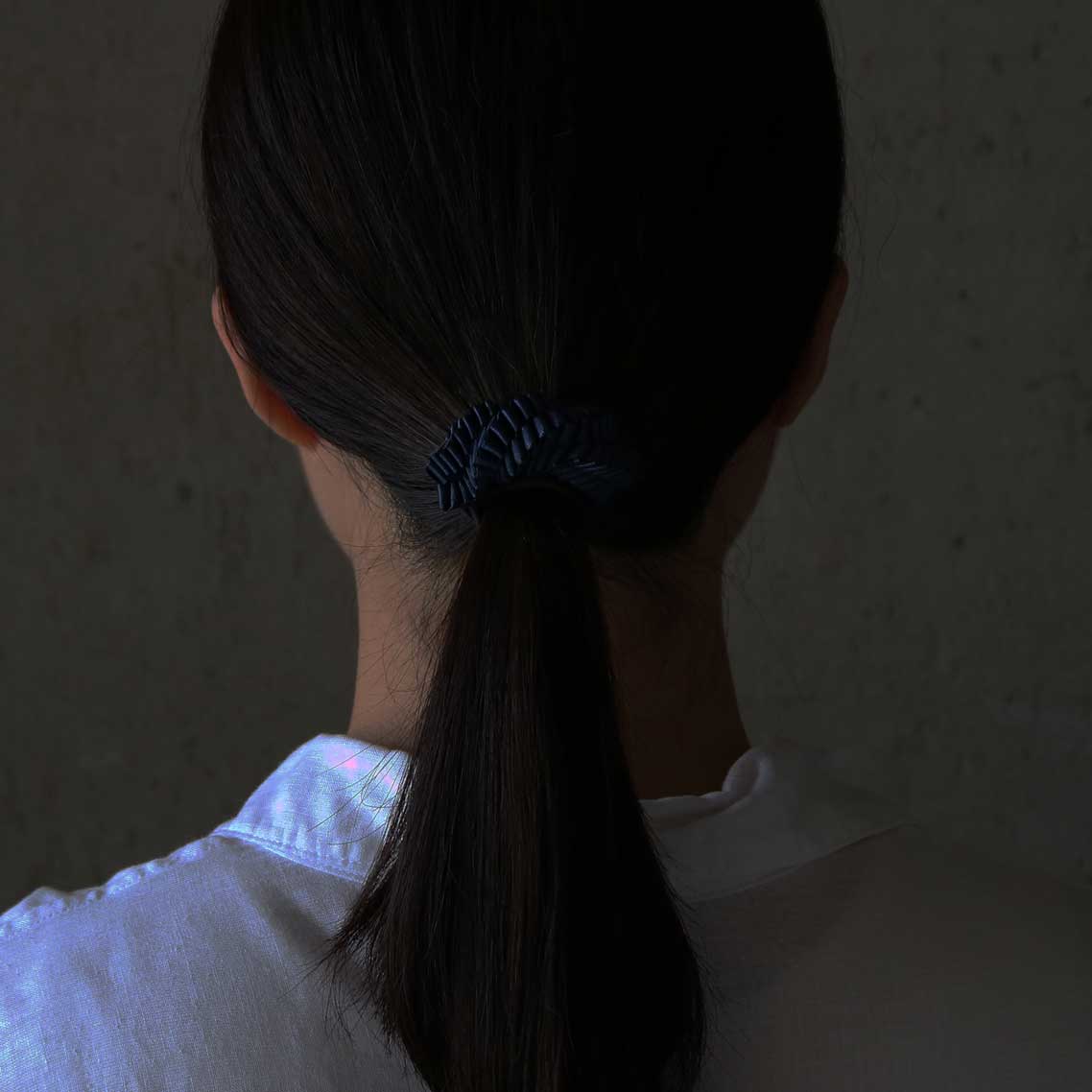 リボンを編んでお作りしたヘアゴム
