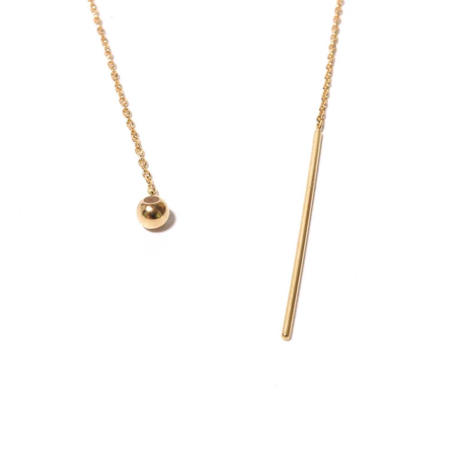 K18素材の華奢なチェーンネックレス