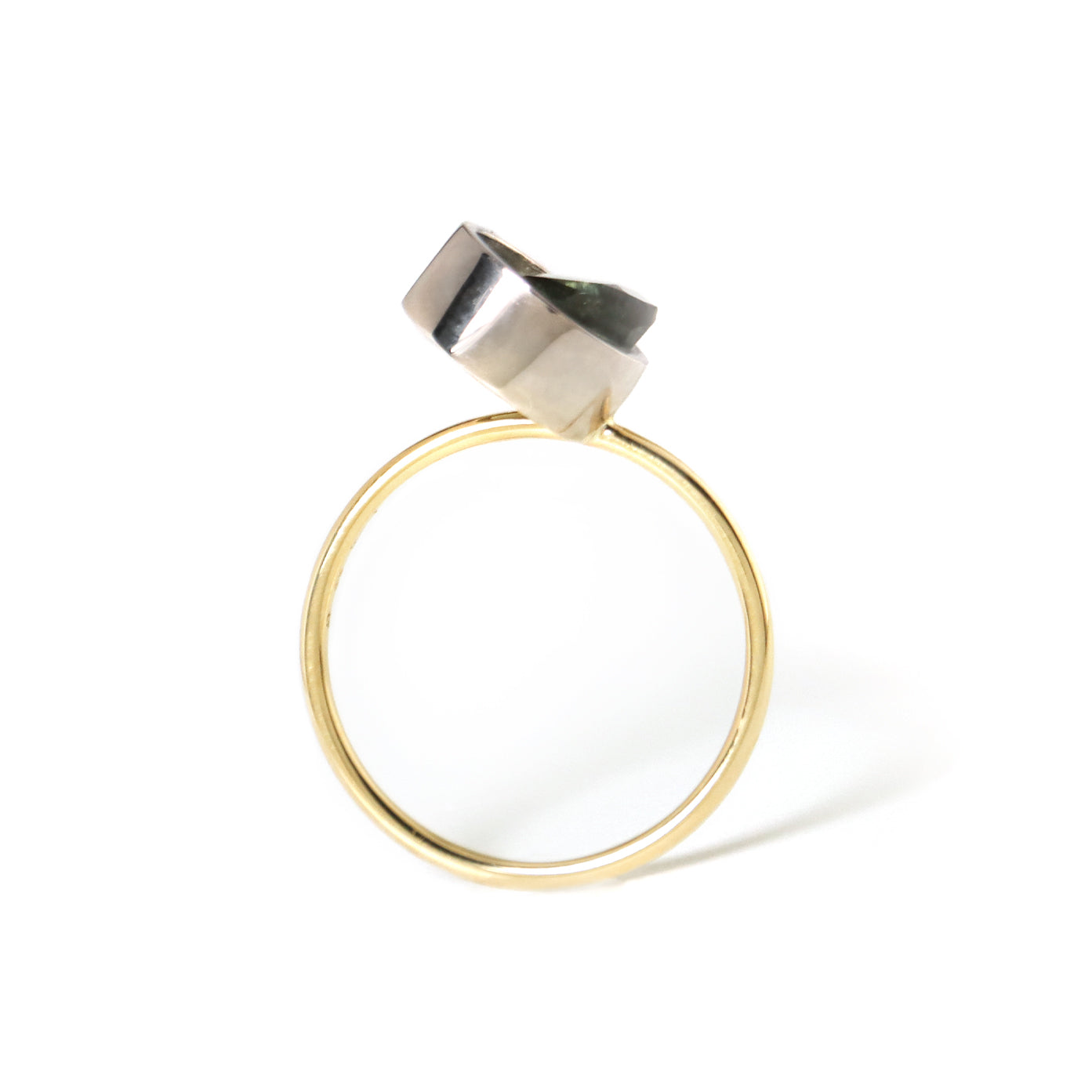 Protrude (K10/Pt) / Ring <br> Peridot rutile quartz
