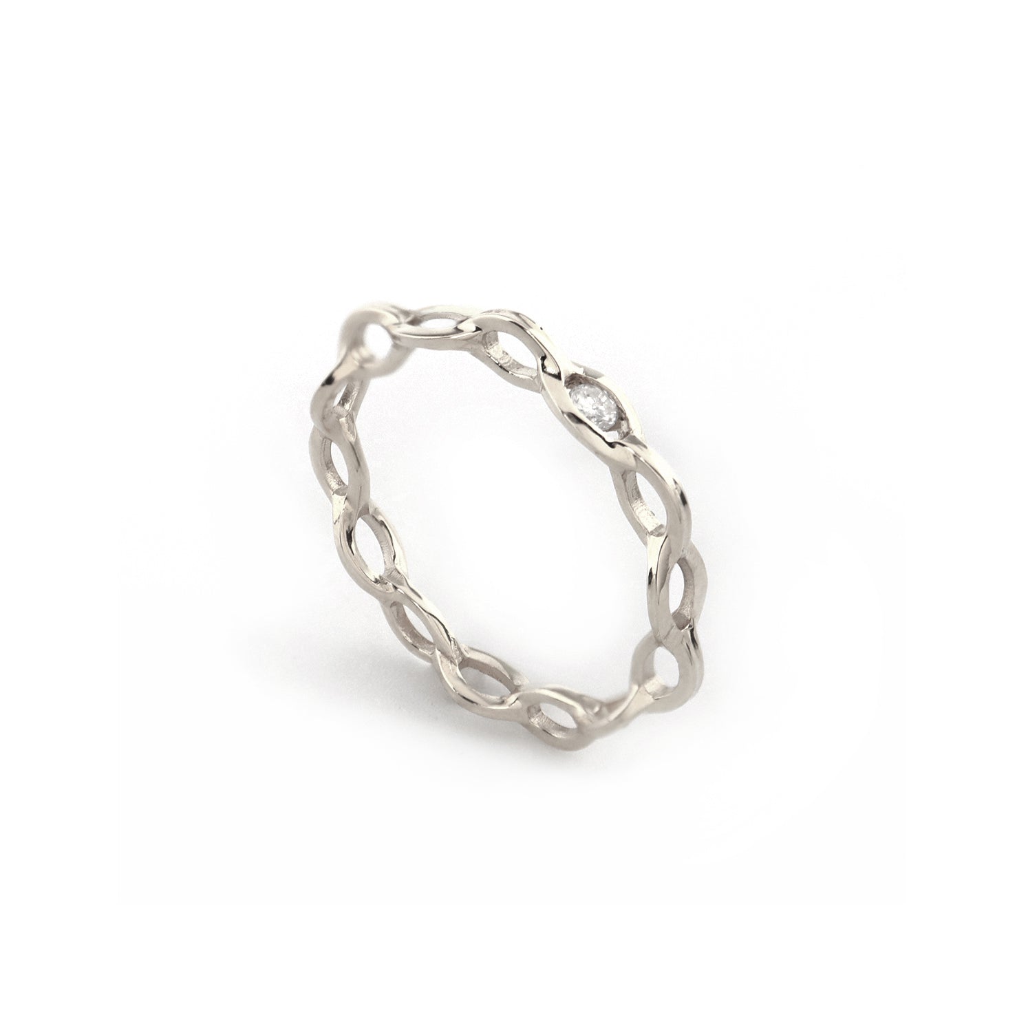 Mobius Ring<br> Pt900<br> glossy