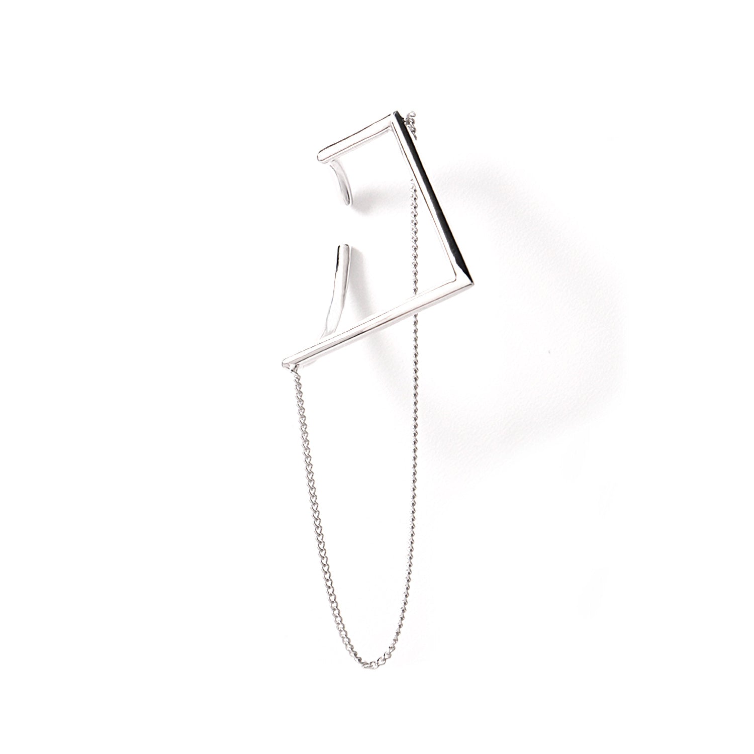 Fold / Ear cuff <br> Silver Half-Circle