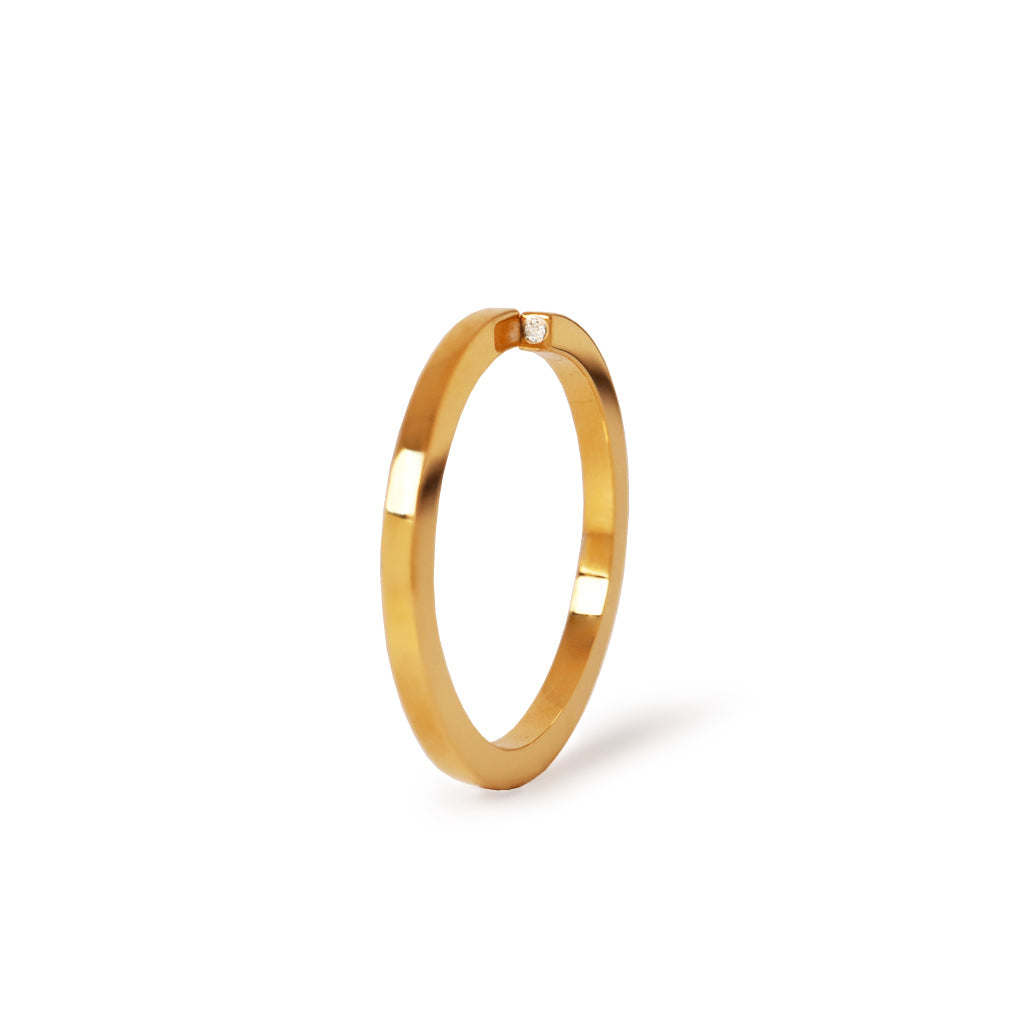 ∞ Ring square <br> K18YG <br> matte