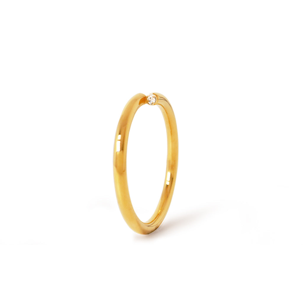 ∞ Ring round <br> K18YG <br> glossy