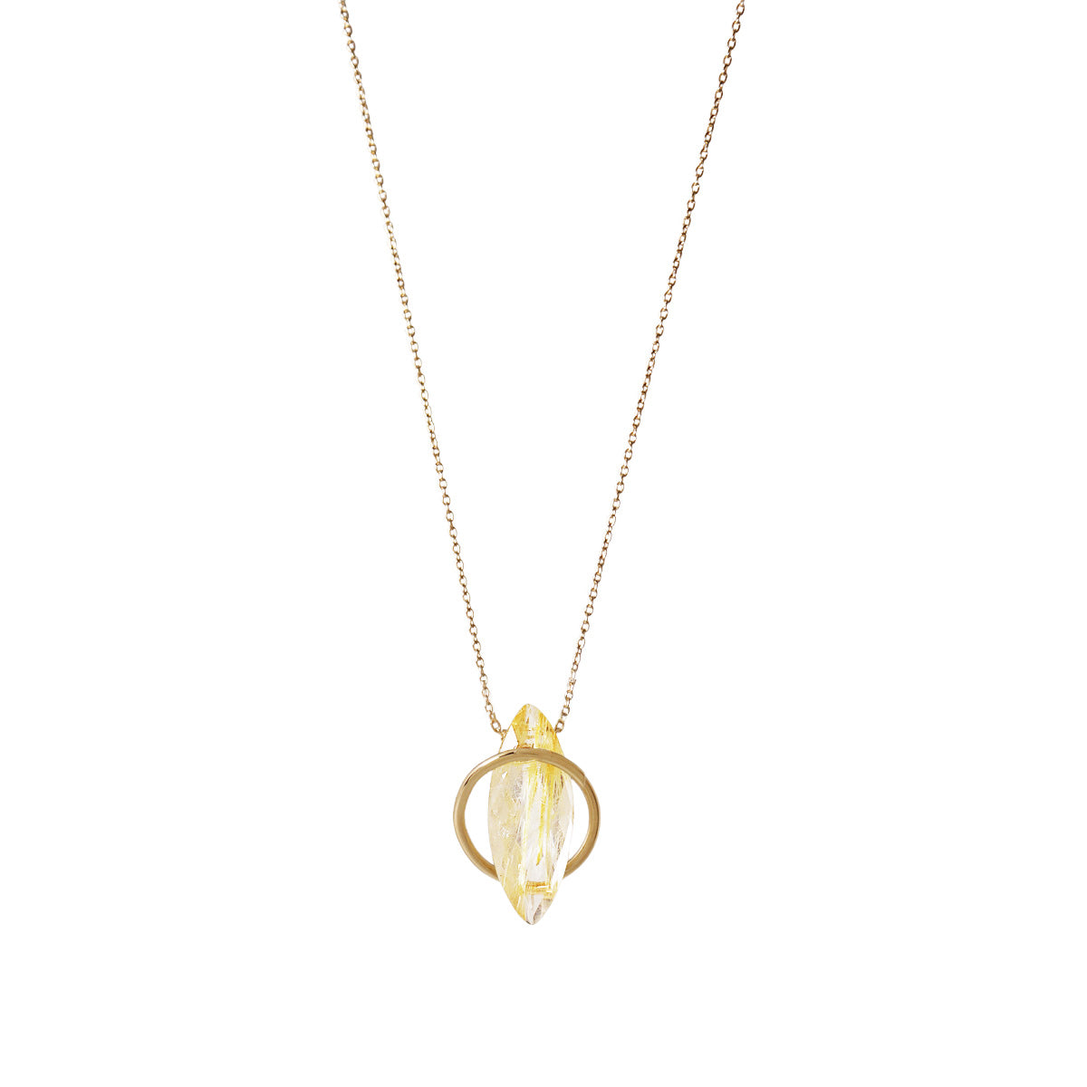 Circle / Necklace <br> Rutile quartz