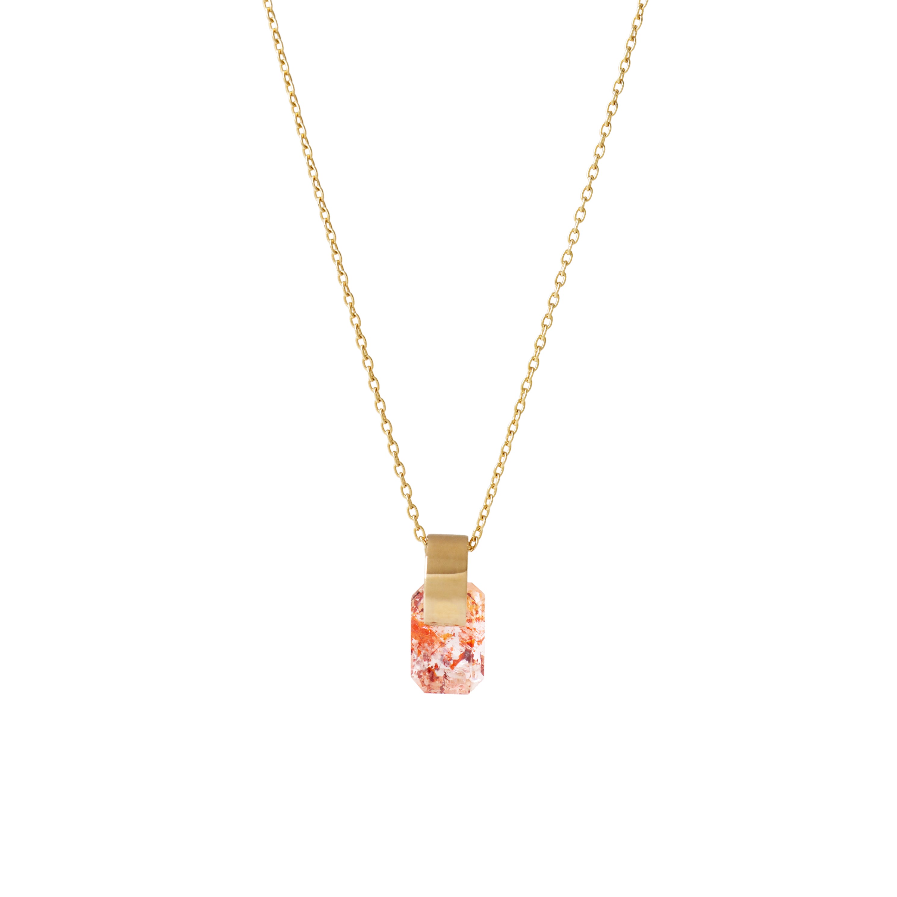 Ruffle / Necklace <br> Fire quartz