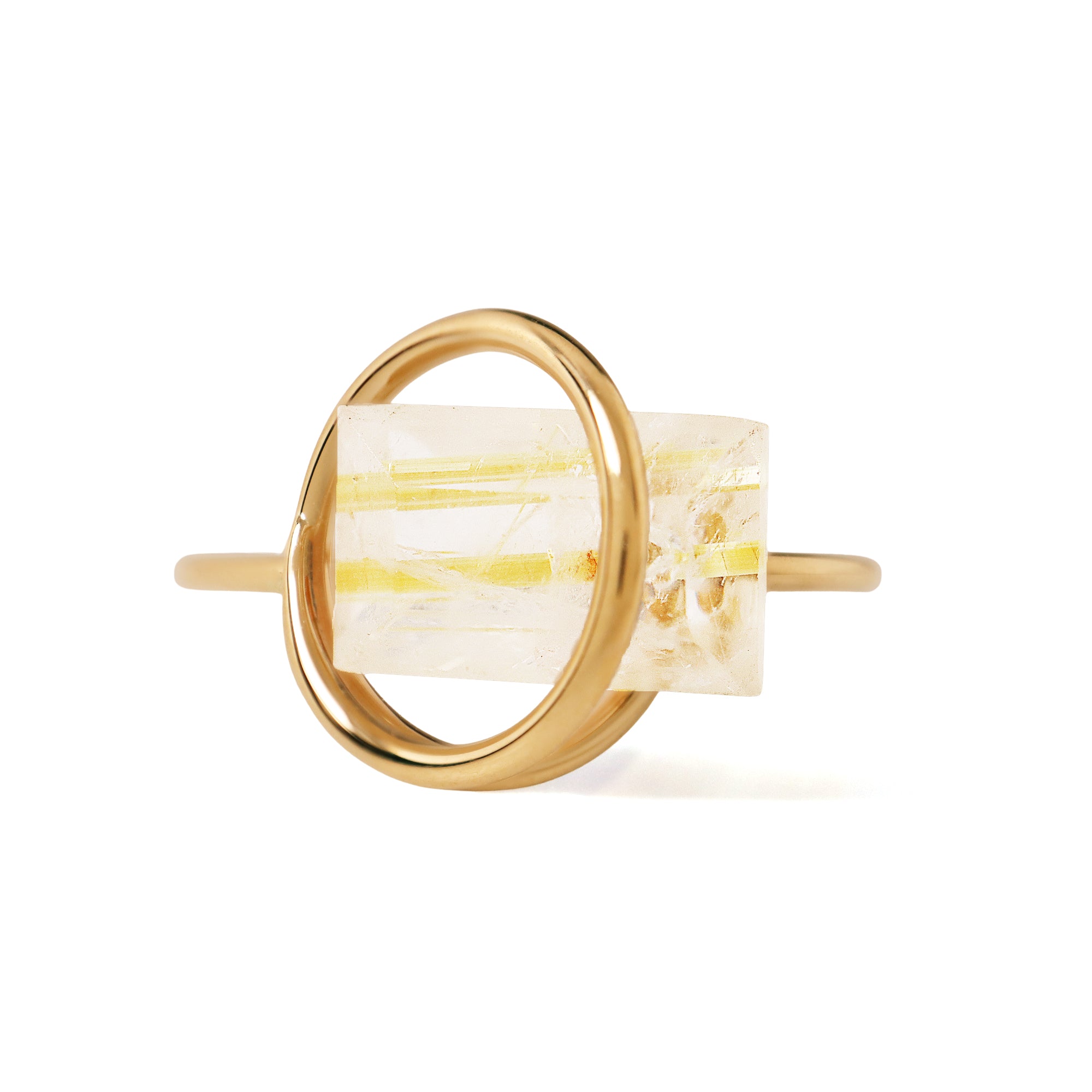 Circle Ring Rutile Quartz｜K10 ルチルクォーツリング｜CHIKAKO YAJIMA