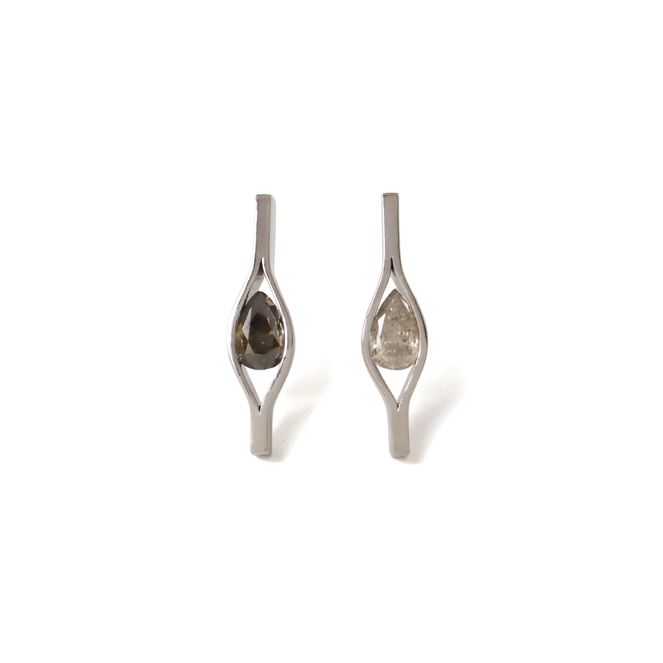 Honeycomb(Pt) / Pierced Earrings <br> Diamond
