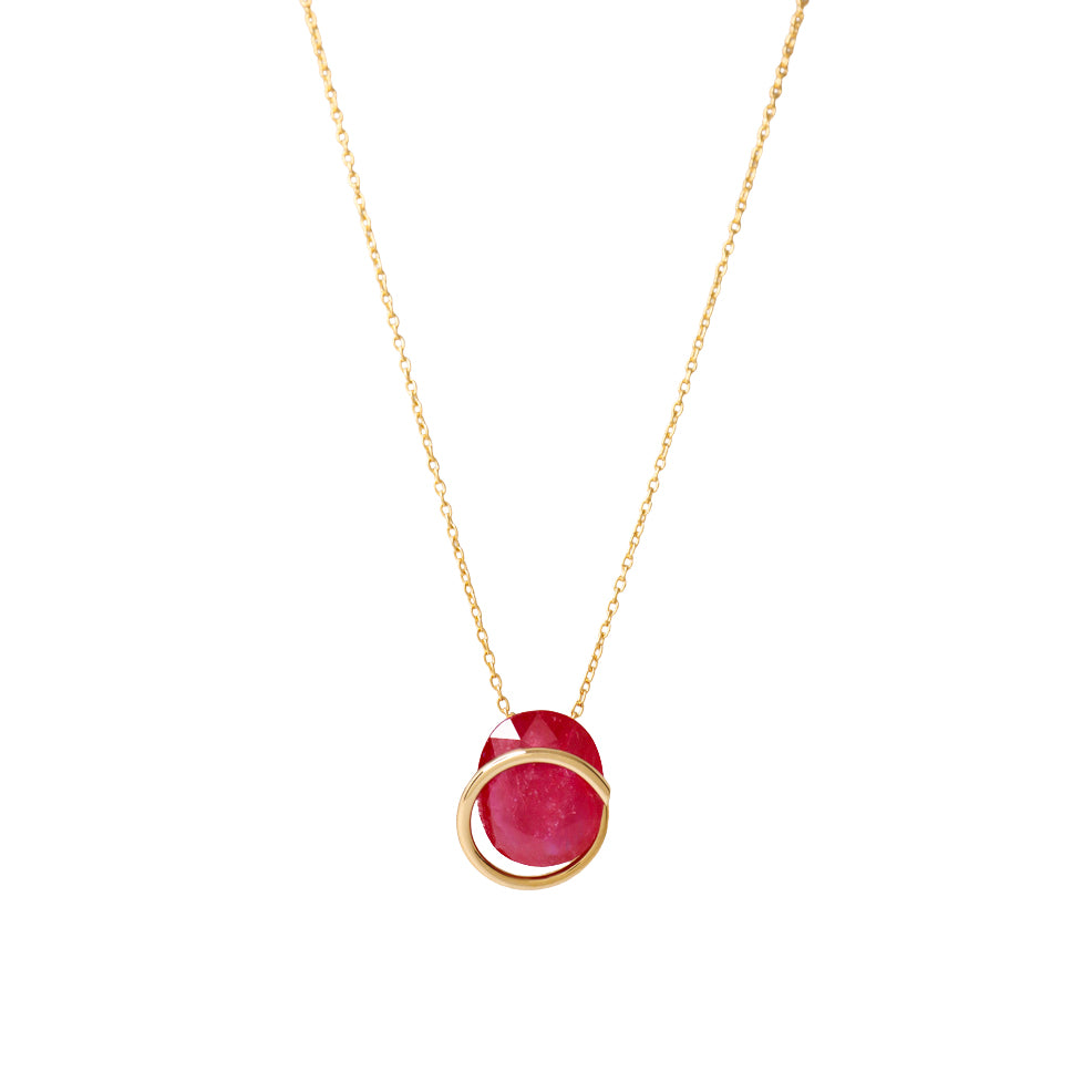 Circle (K18) / Necklace <br> Ruby