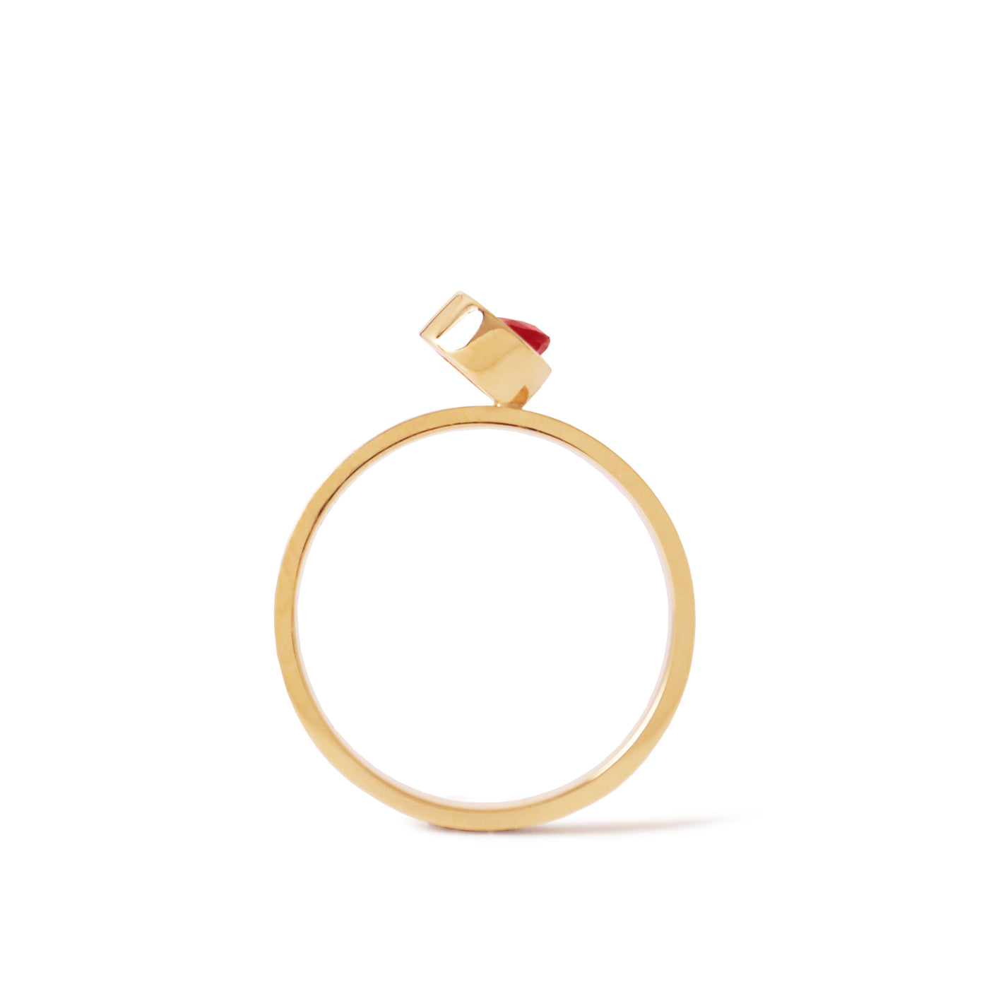 Protrude (K18) / Ring<br> Pink sapphire