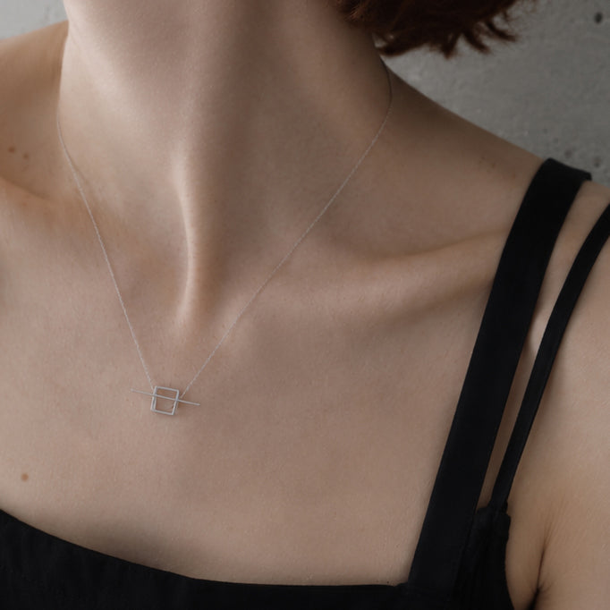 Cube / Necklace <br> Silver