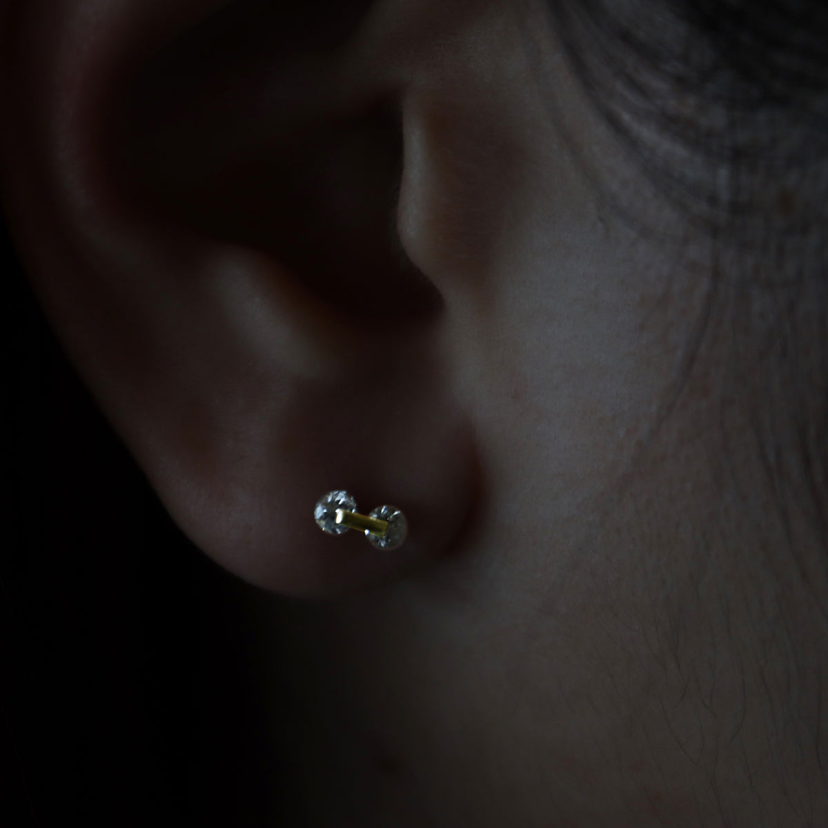 Graham2 / Pierced Earrings <br> Gold