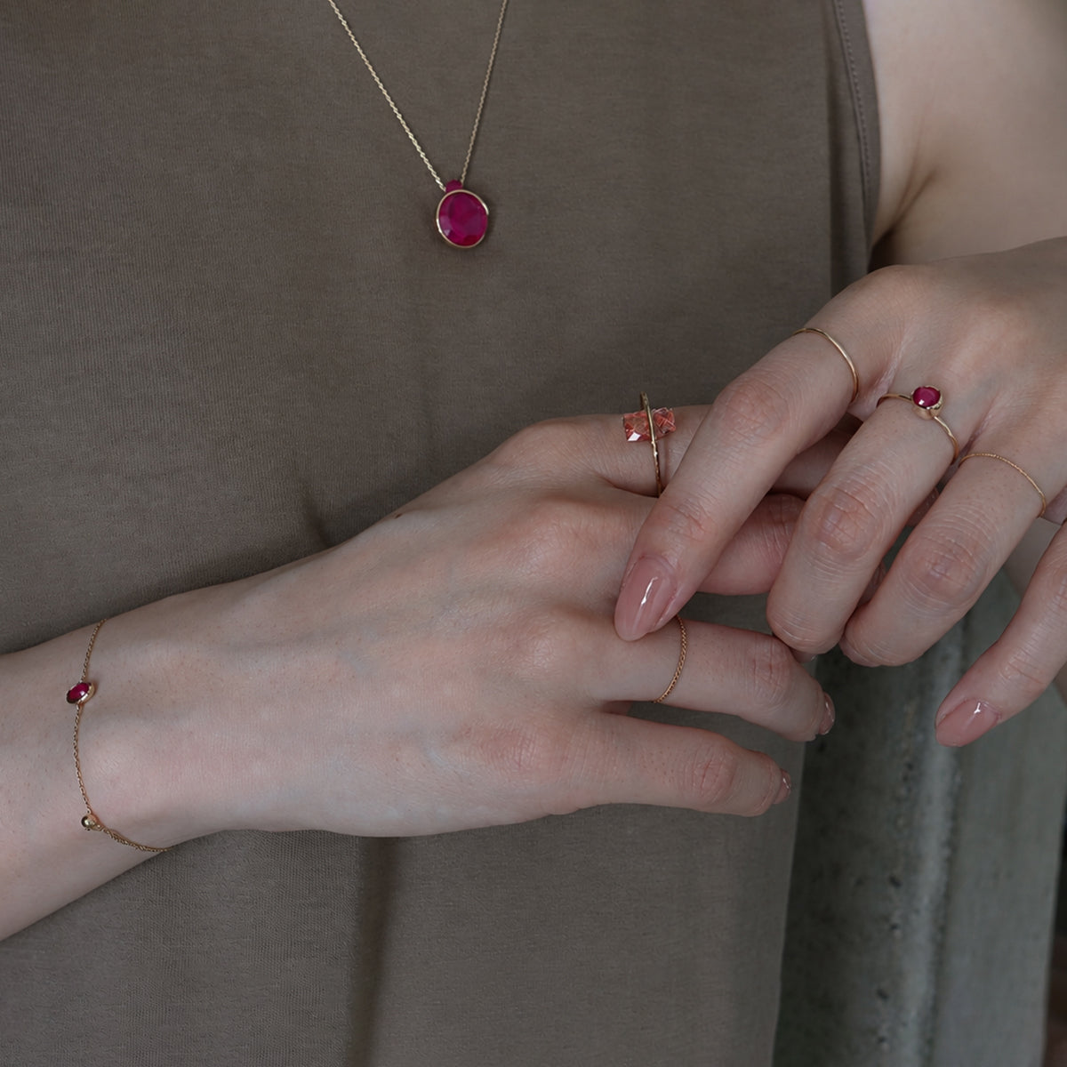Luna / Ring <br> Fire quartz