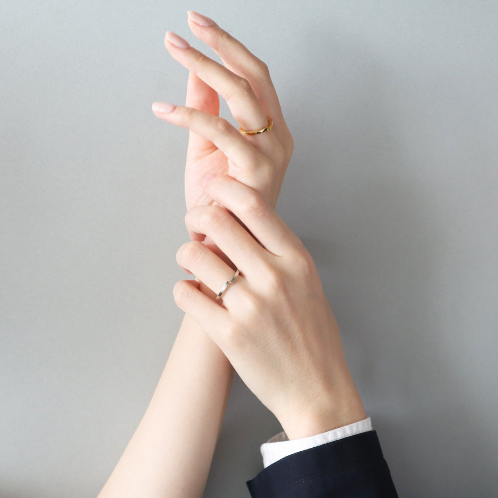 ∞ Ring square <br> K18YG <br> matte