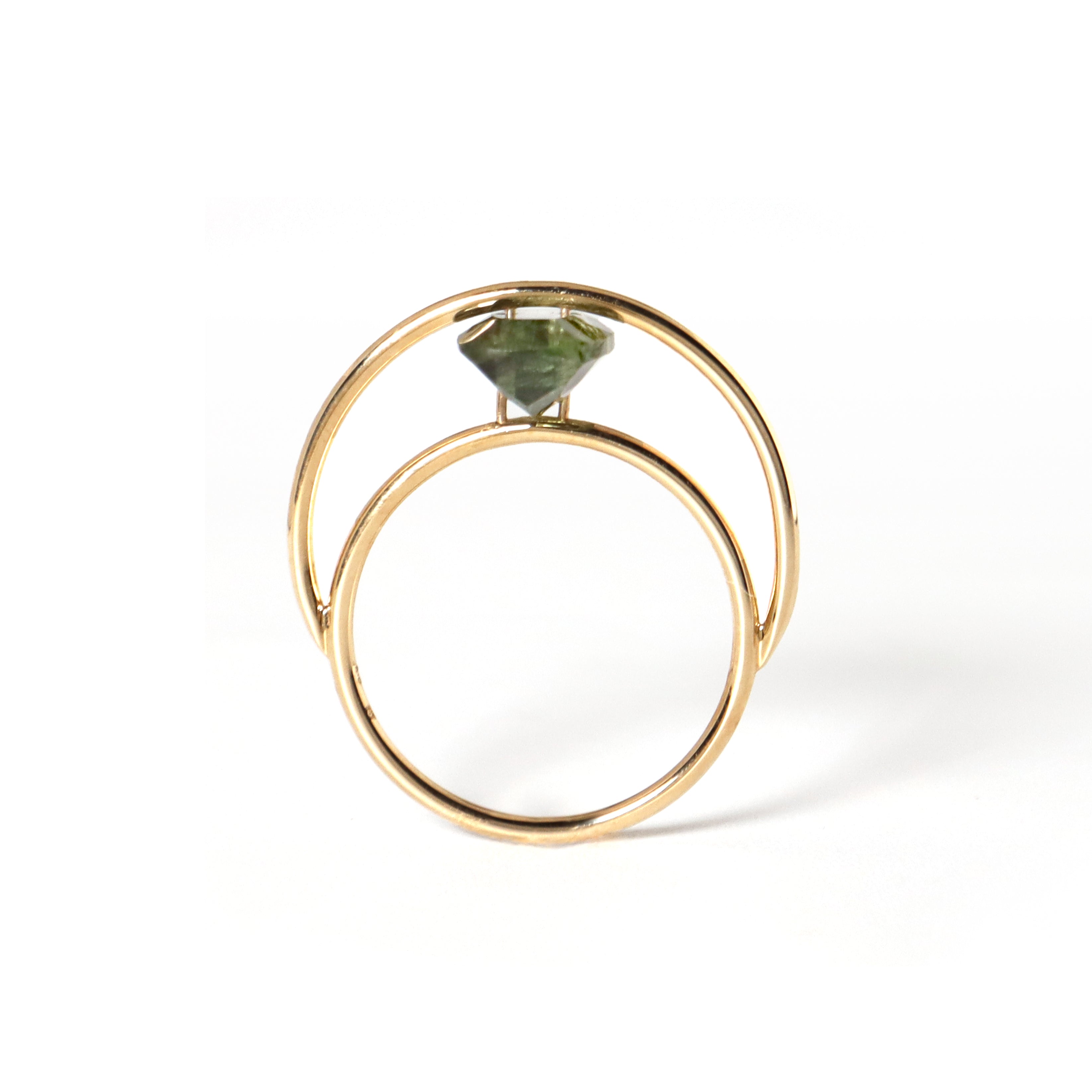 Luna / Ring<br> Peridot rutile quartz
