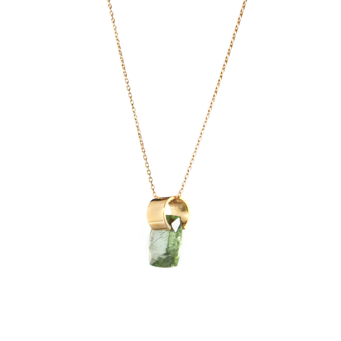 Ruffle / Necklace <br> Peridot rutile quartz