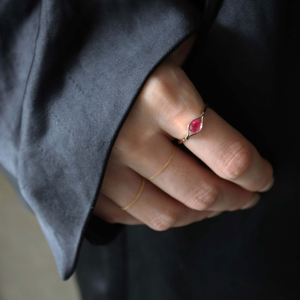 Honeycomb(K10) / Ring<br> Ruby