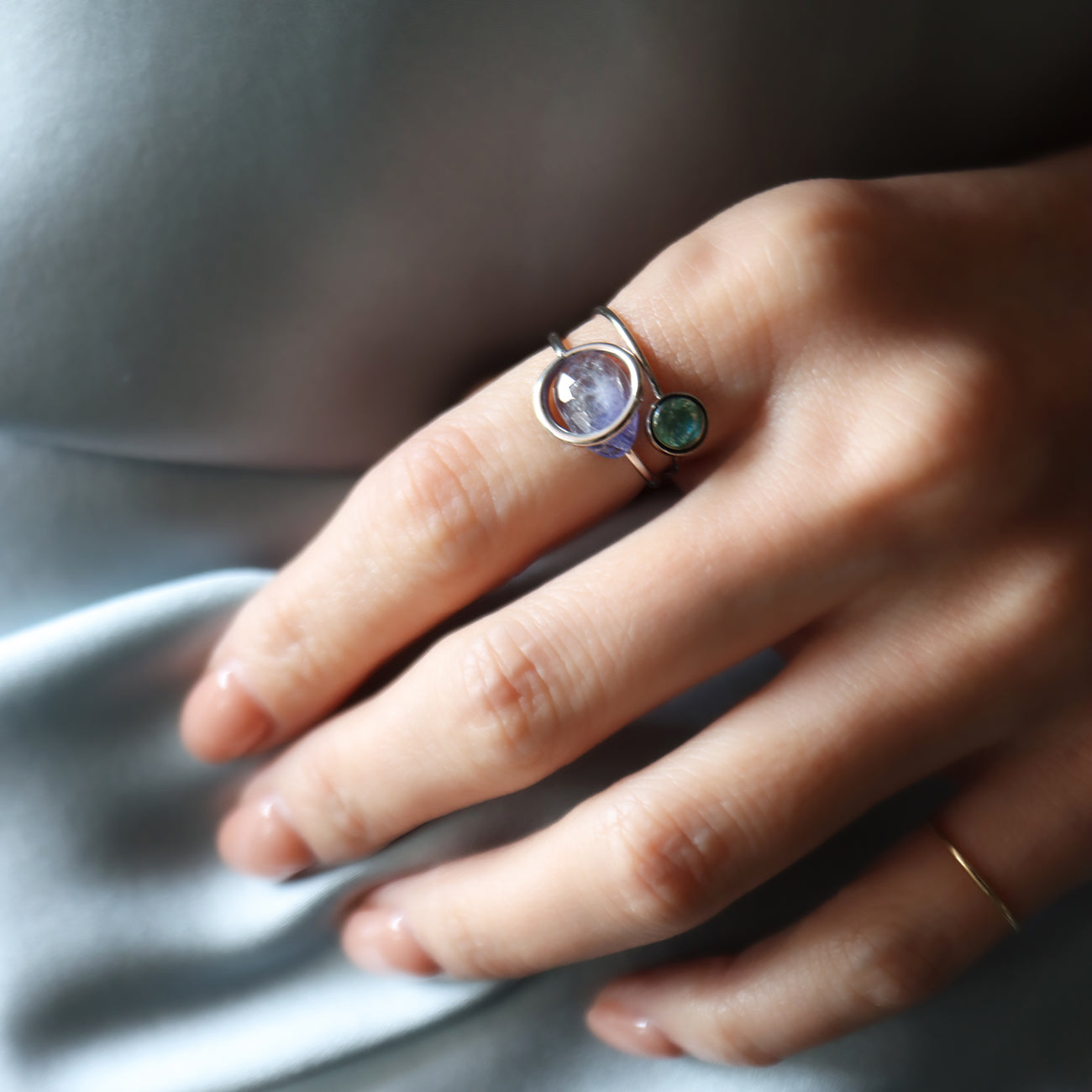 Circle(SV925) / Ring <br> Duo-chromatic tanzanite