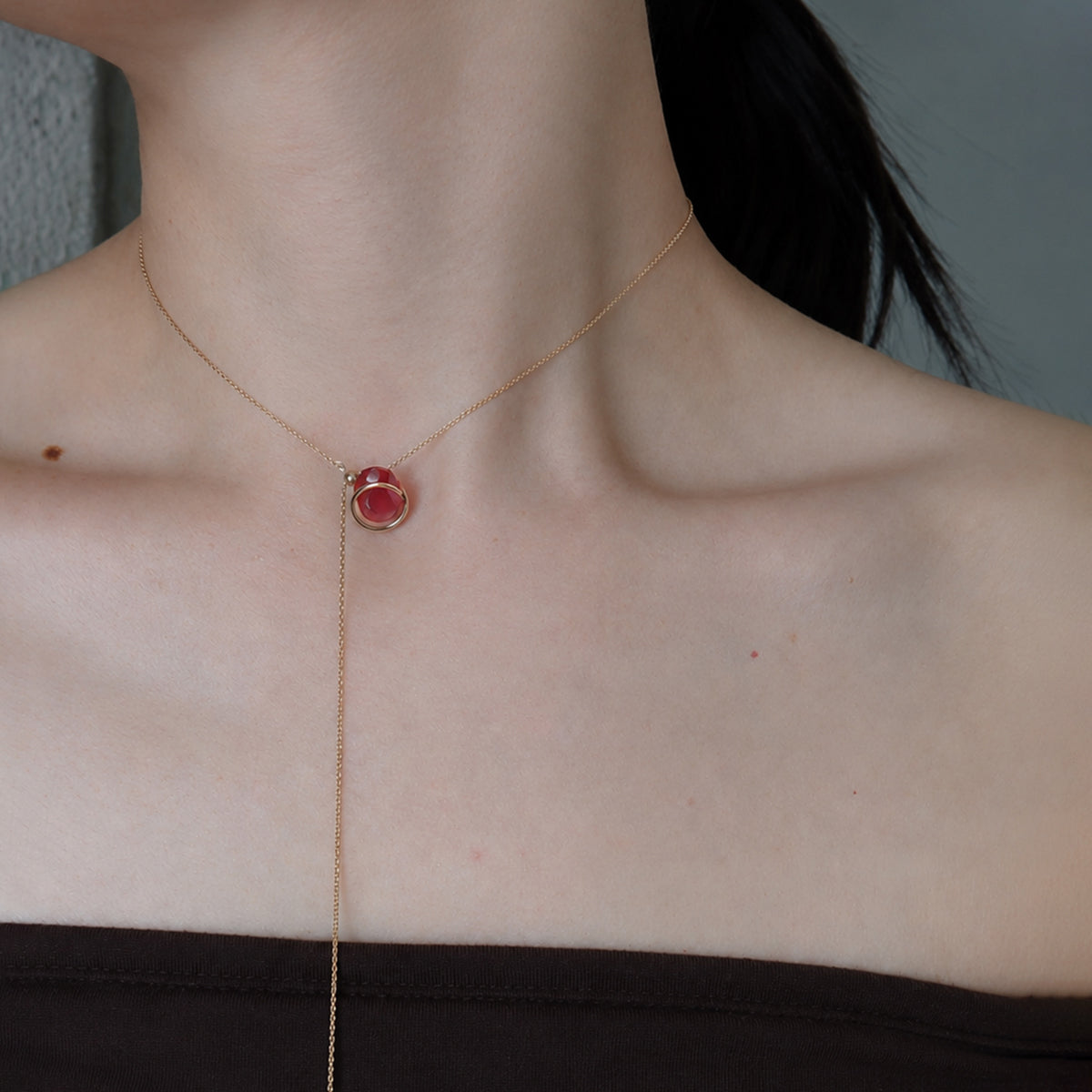 Circle (K18) / Necklace <br> Ruby