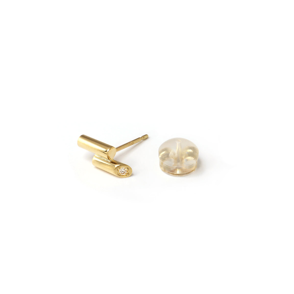 Prime / Bar <br> Pierced Earrings <br> Gold