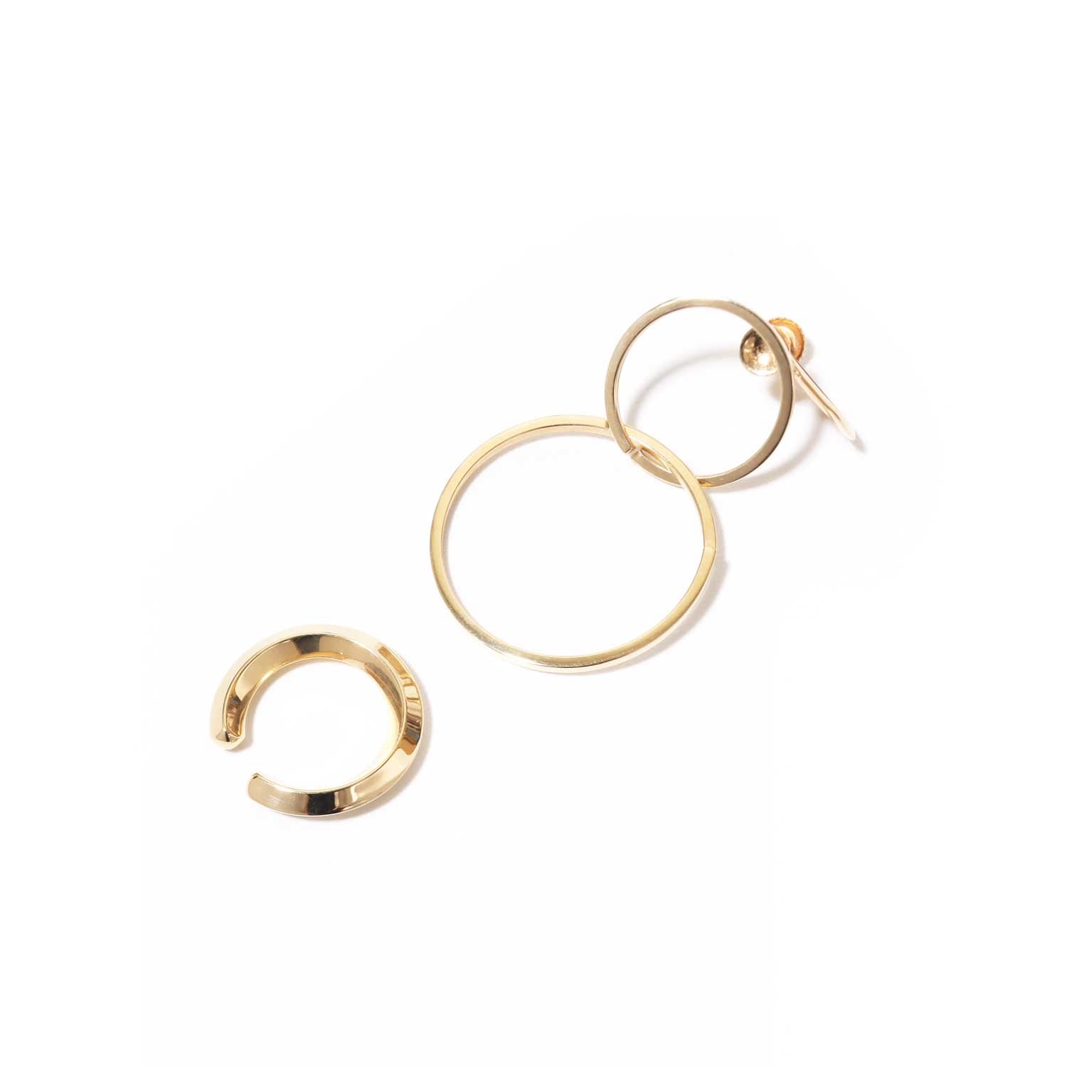 Chienowa / Non hole Earring <br> K10 (single)