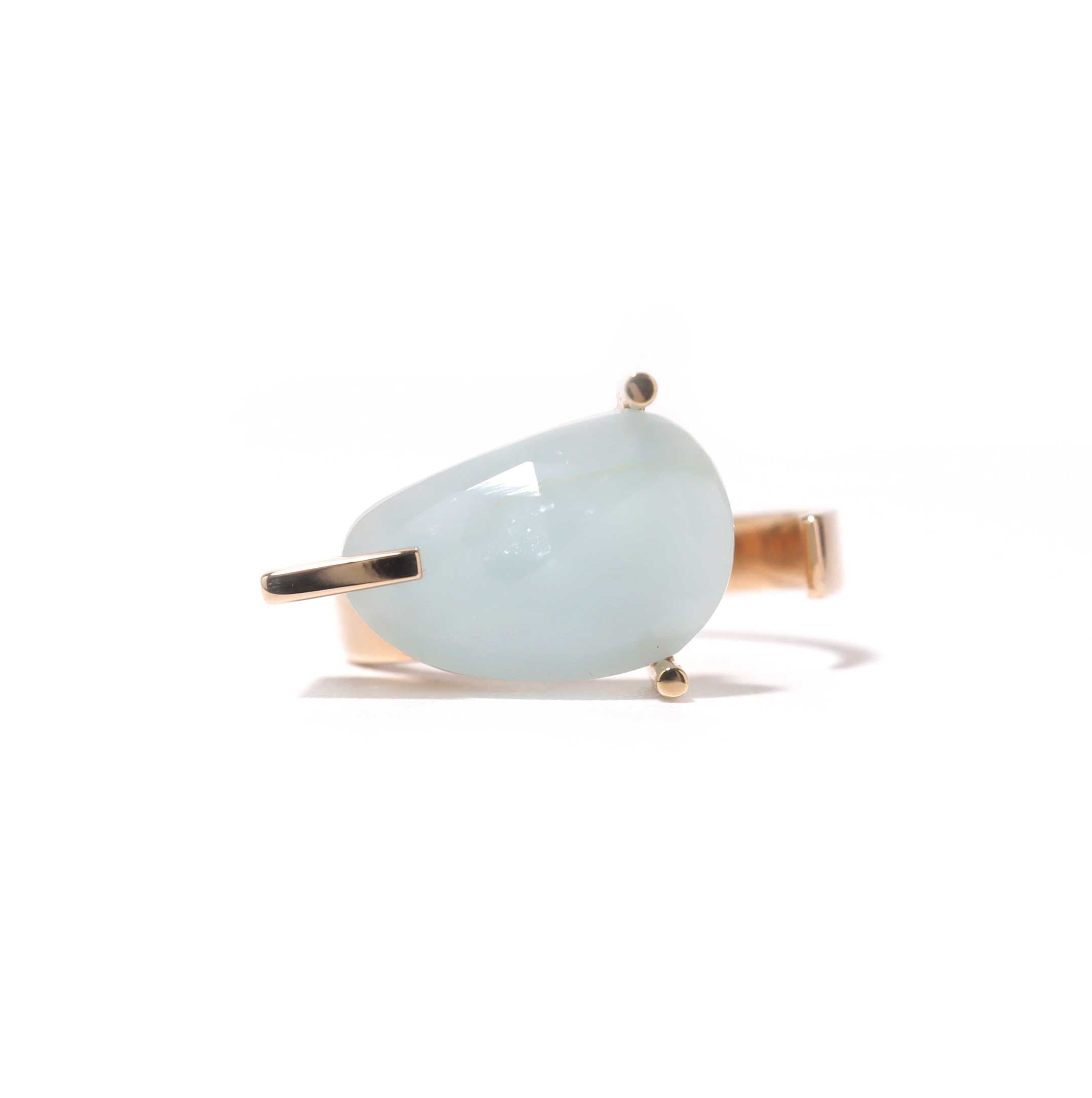 T Ring / Aquamarine