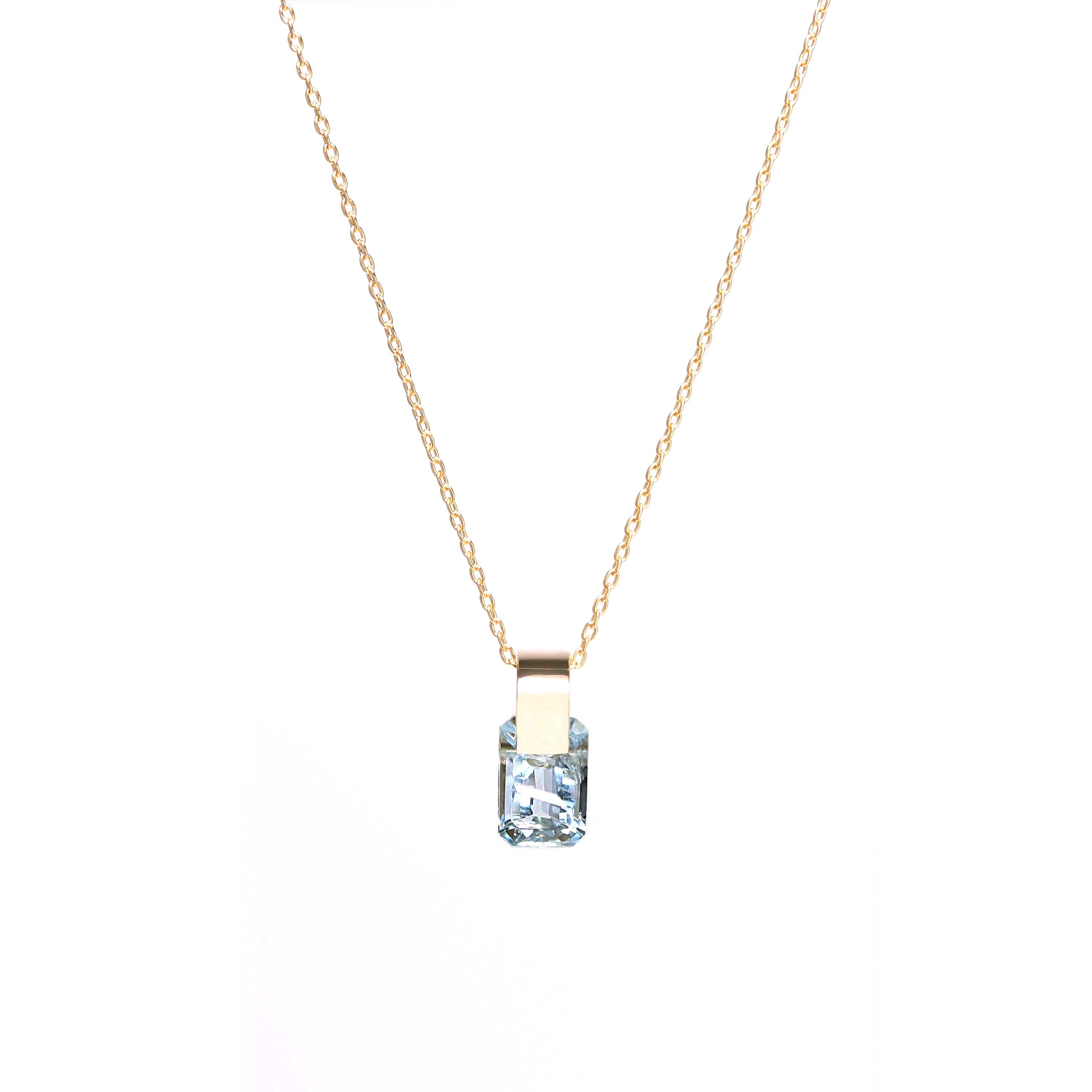 Ruffle / Necklace <br> Aquamarine