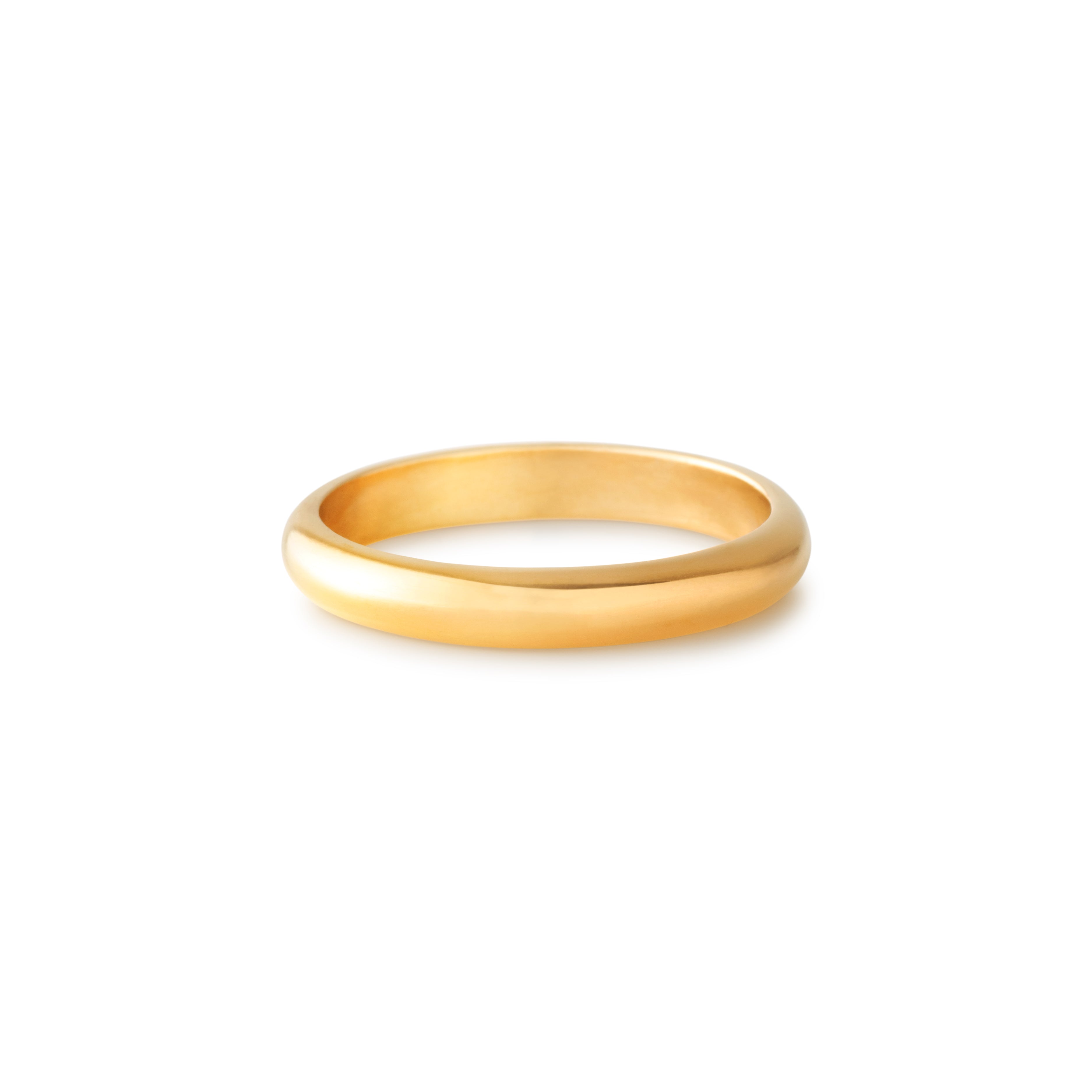 Dome Ring /  3.0 <br> K18YG <br>  glossy