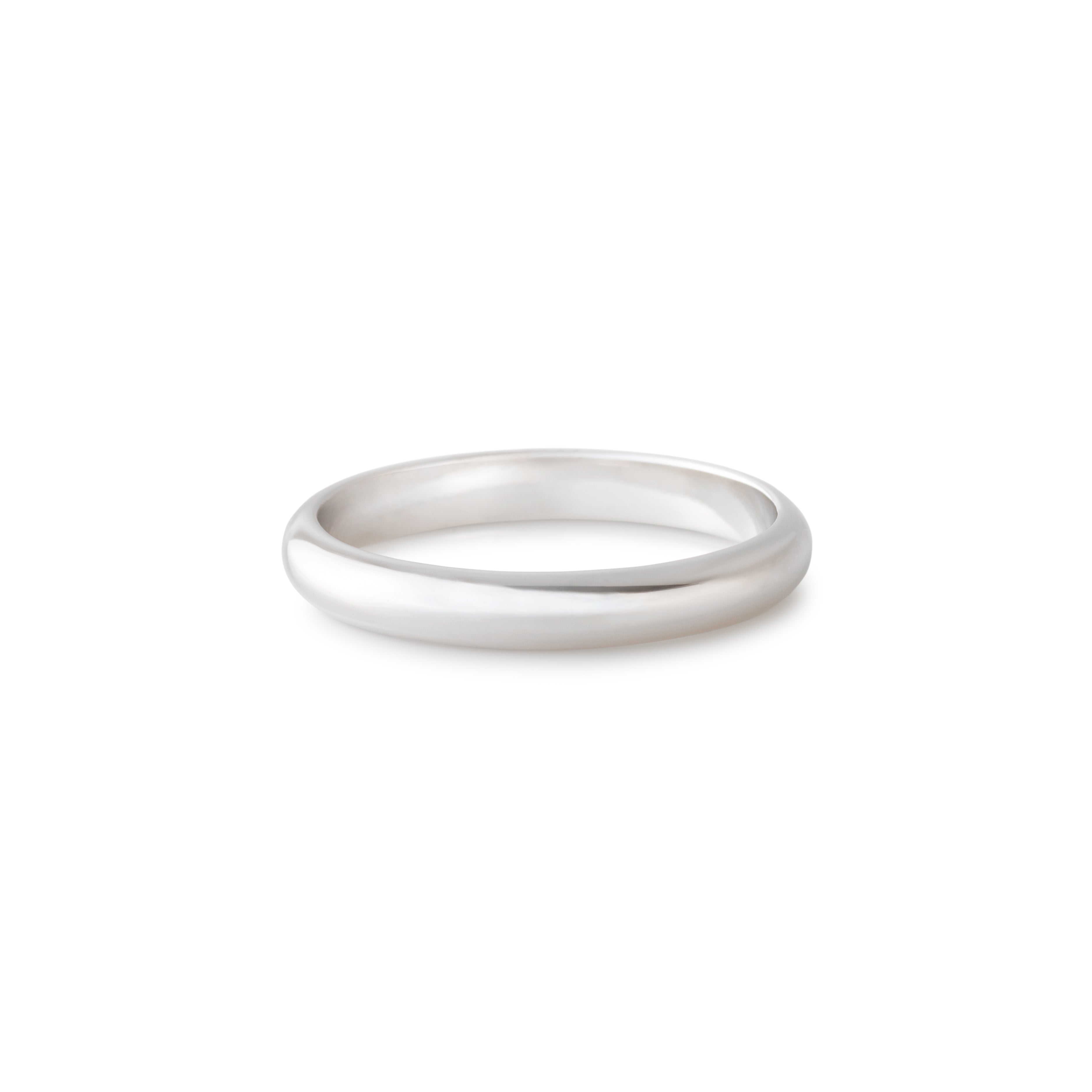 Dome Ring /  3.0  <br> Pt900 <br> glossy