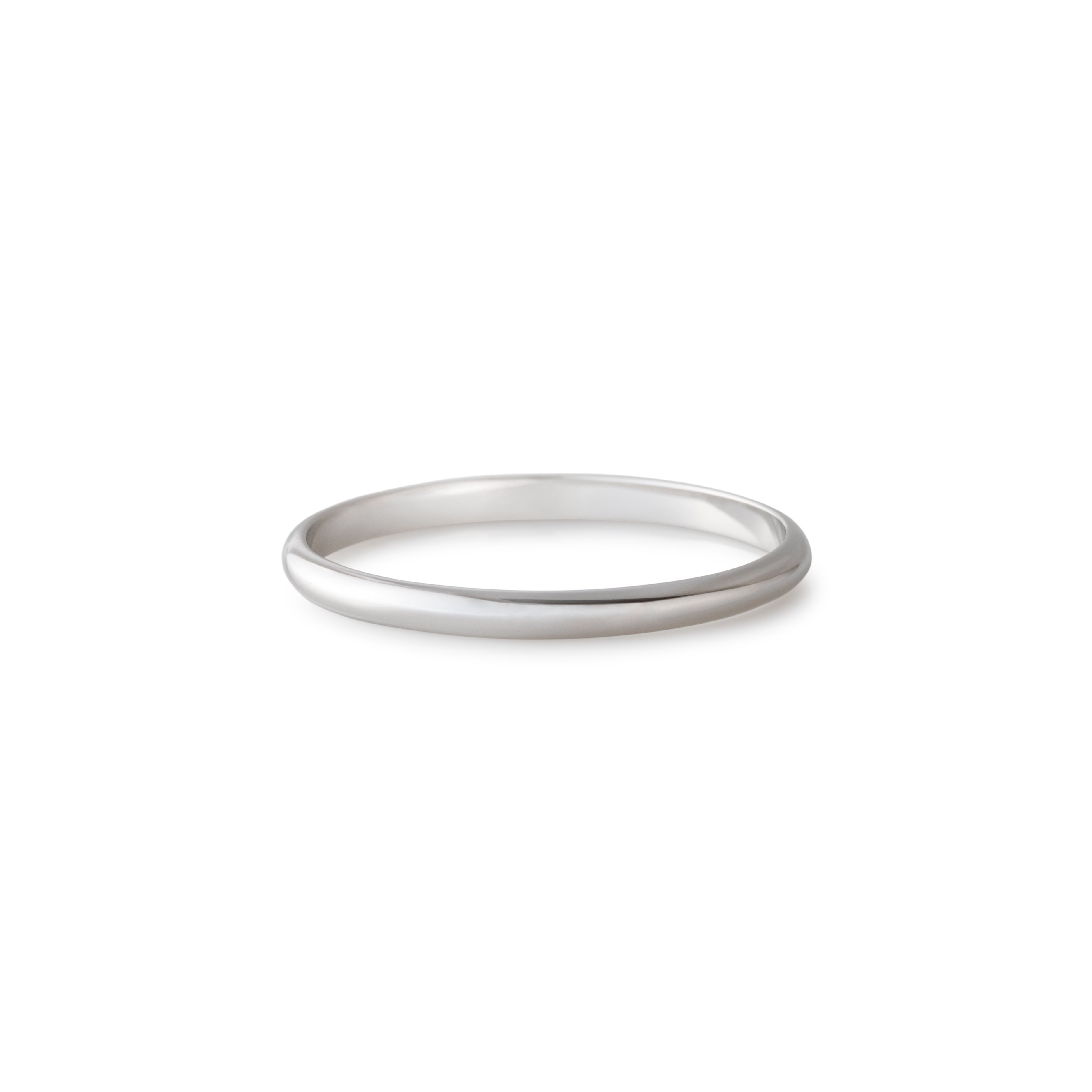 Dome Ring /  2.0 <br> Pt900 <br>  glossy
